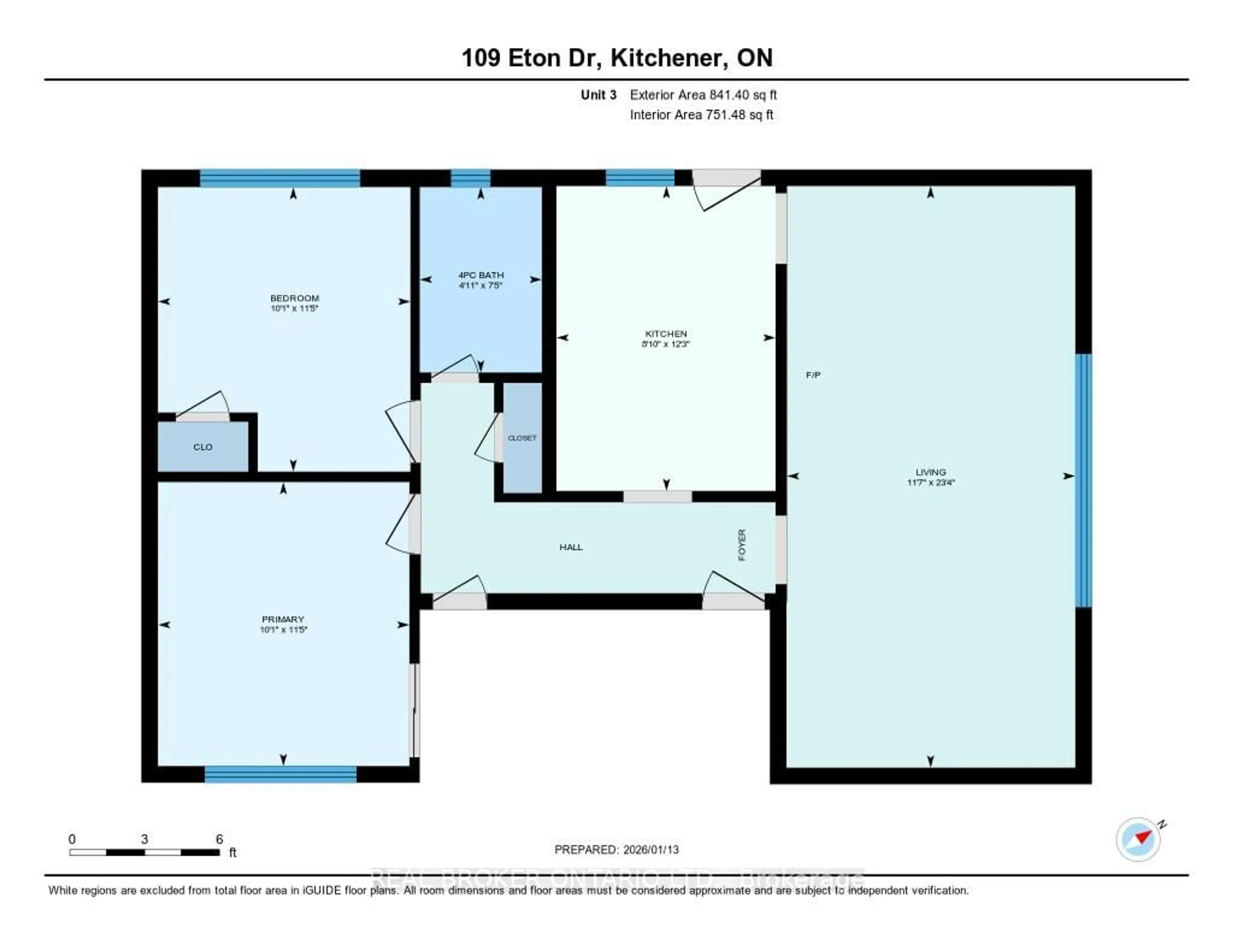 Floor plan for 109 Eton Dr, Kitchener Ontario N2B 1N1