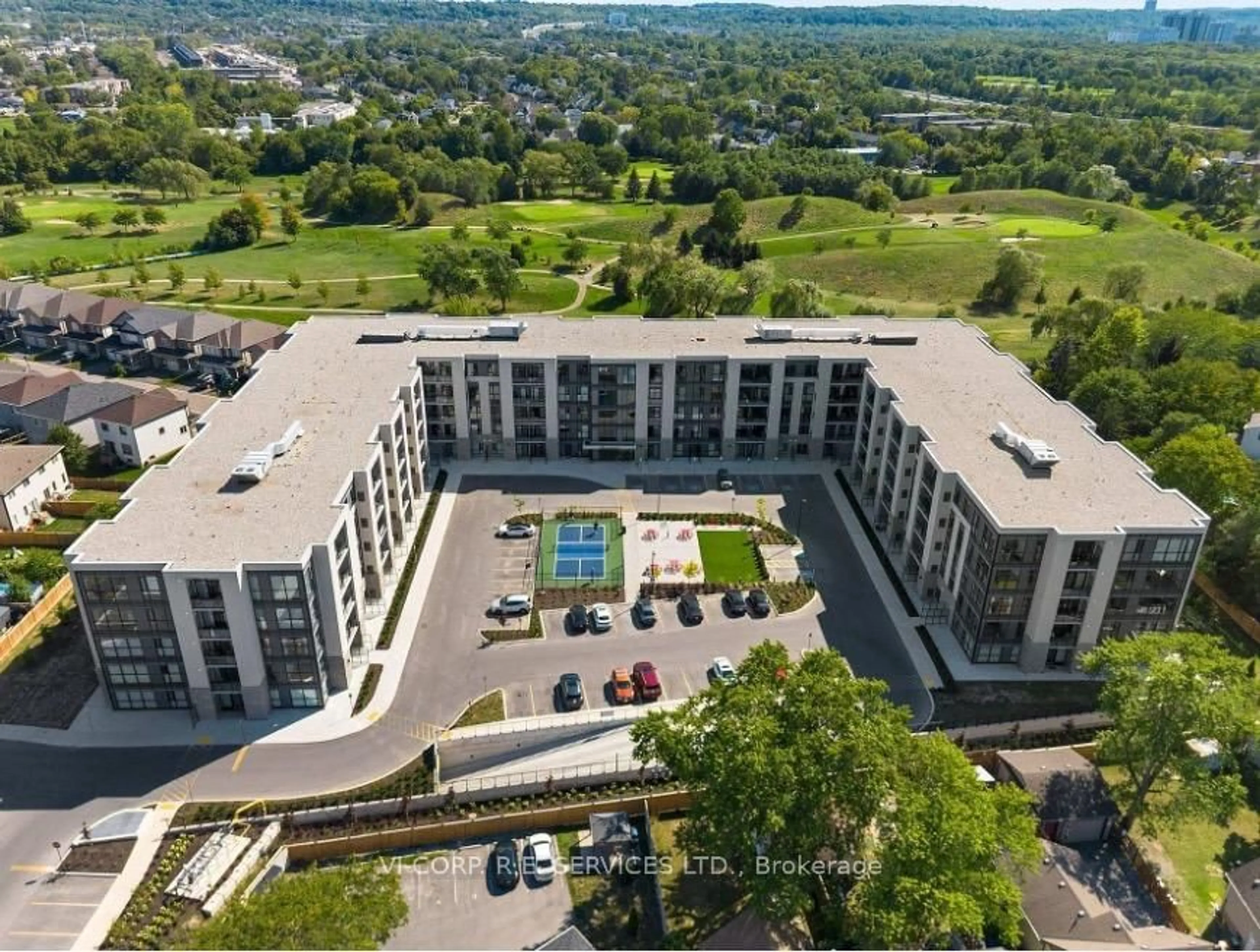 A pic from outside/outdoor area/front of a property/back of a property/a pic from drone, city buildings view from balcony for 50 Herrick Ave #130, St. Catharines Ontario L2P 0G3