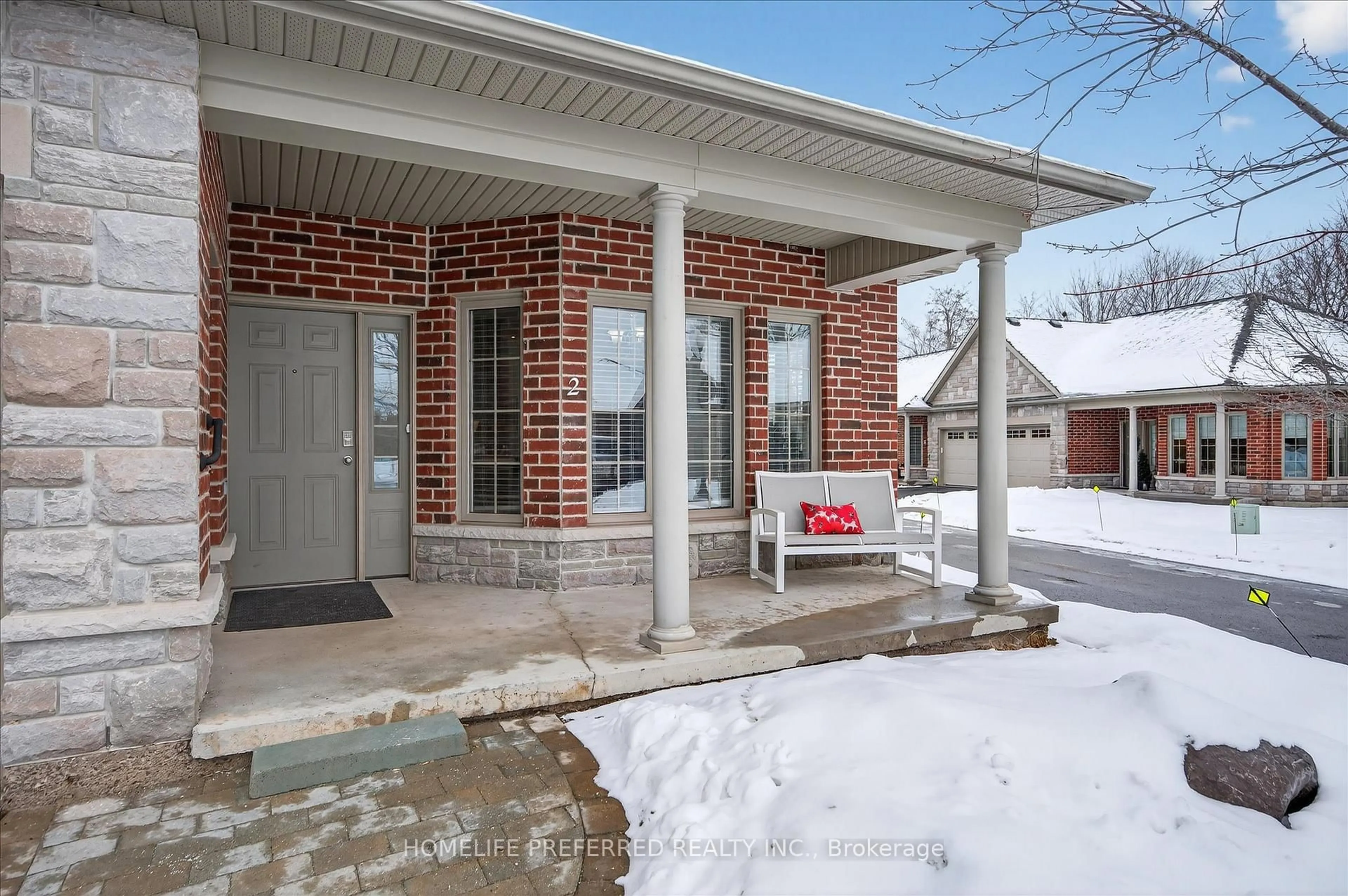 Home with brick exterior material, street for 2 Calberry Crt, Selwyn Ontario K0L 2H0