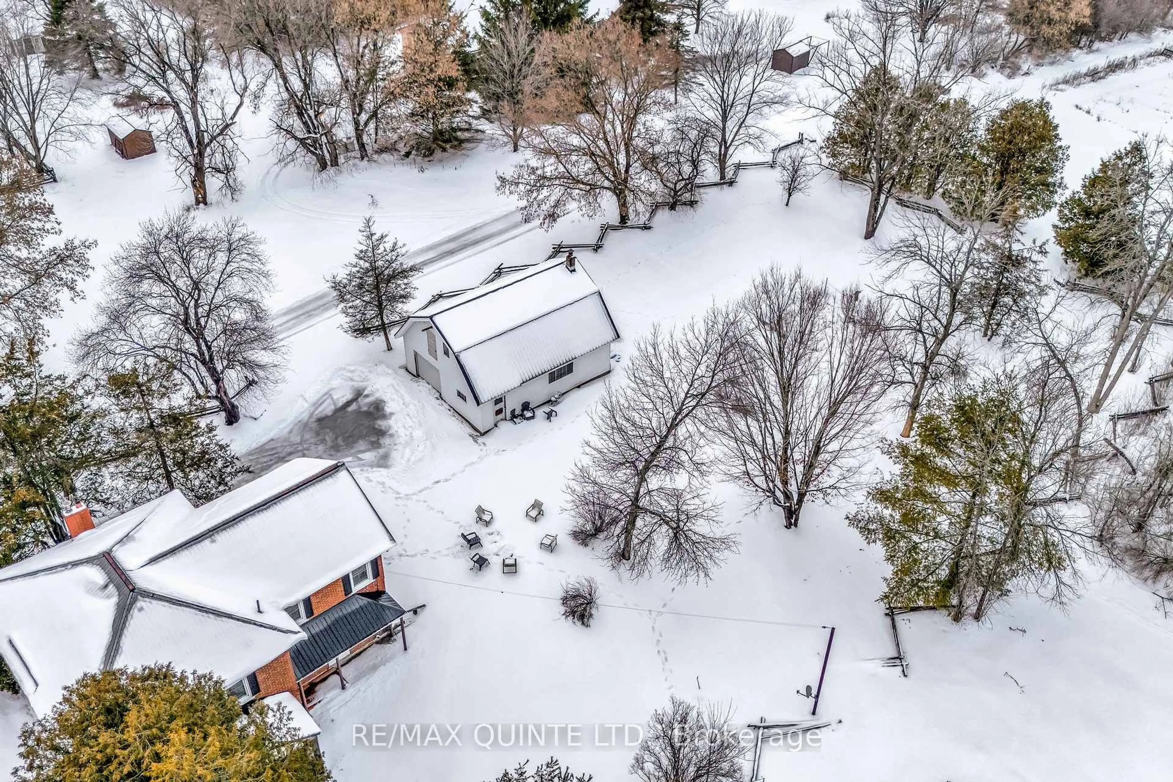 A pic from outside/outdoor area/front of a property/back of a property/a pic from drone, street for 449 Harmony Rd, Corbyville Ontario K0K 1V0
