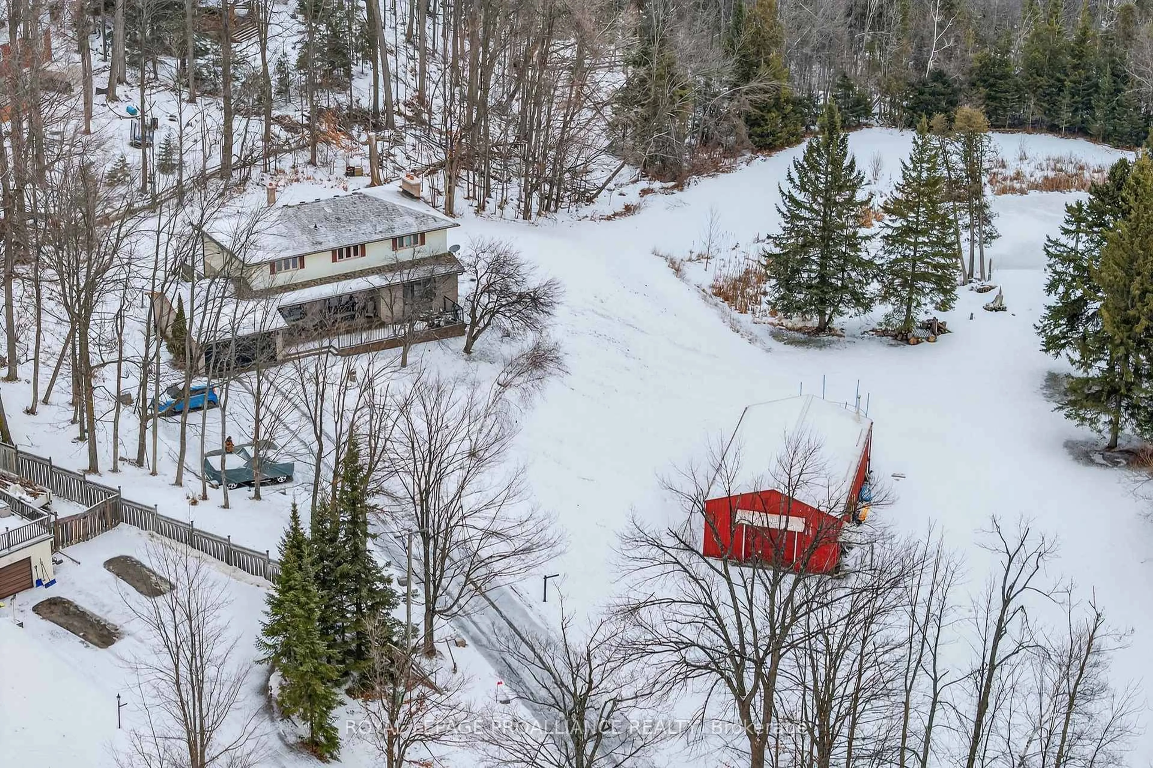 A pic from outside/outdoor area/front of a property/back of a property/a pic from drone, mountain view for 9 Leanne Ave, Otonabee-South Monaghan Ontario K9J 6X8