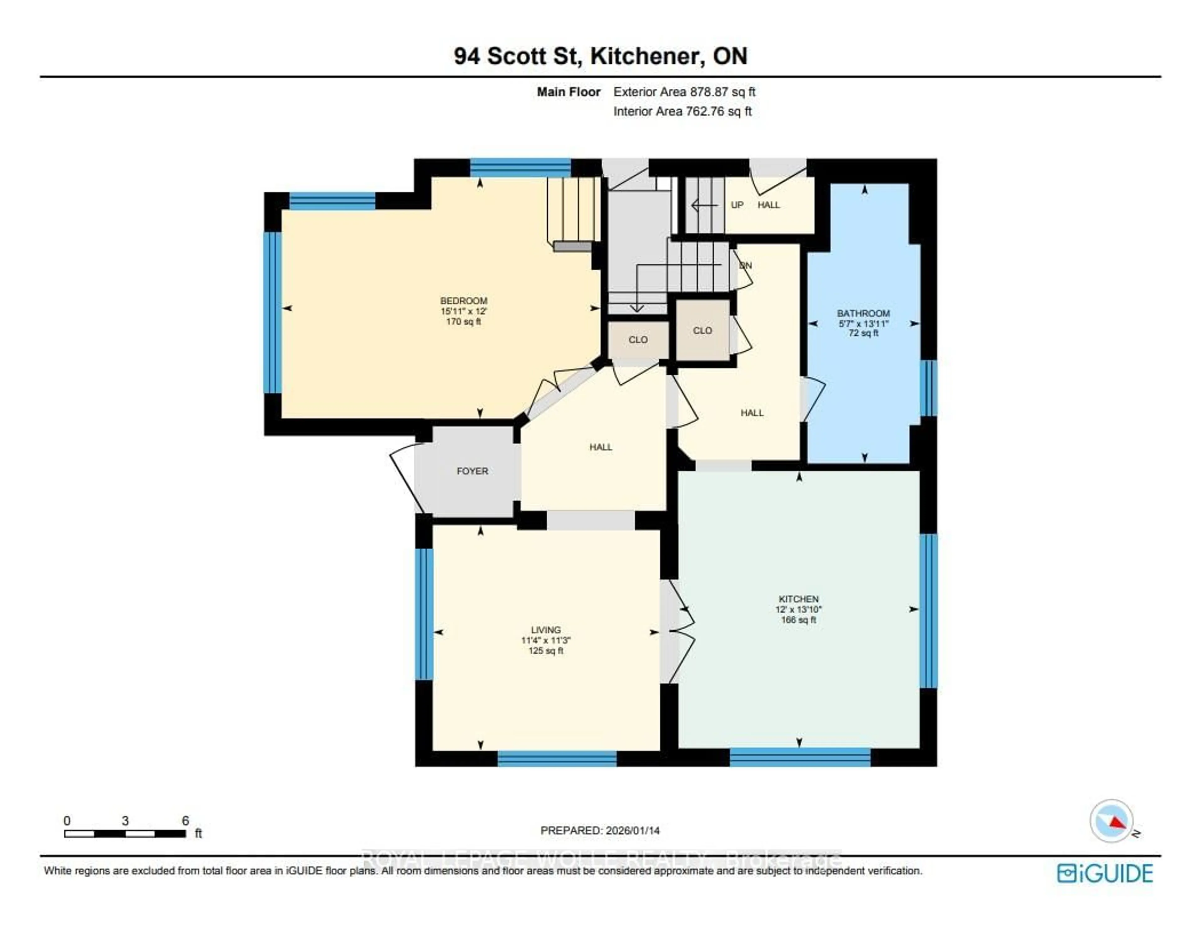 Floor plan for 94 Scott St, Kitchener Ontario N2H 2R5