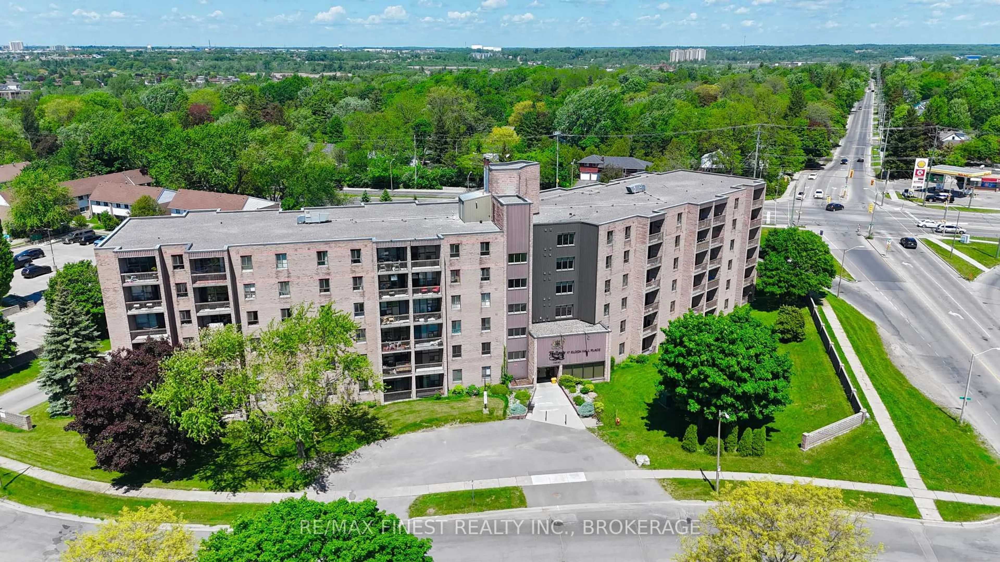 A pic from outside/outdoor area/front of a property/back of a property/a pic from drone, city buildings view from balcony for 17 Eldon Hall Pl #602, Kingston Ontario K7M 7H5