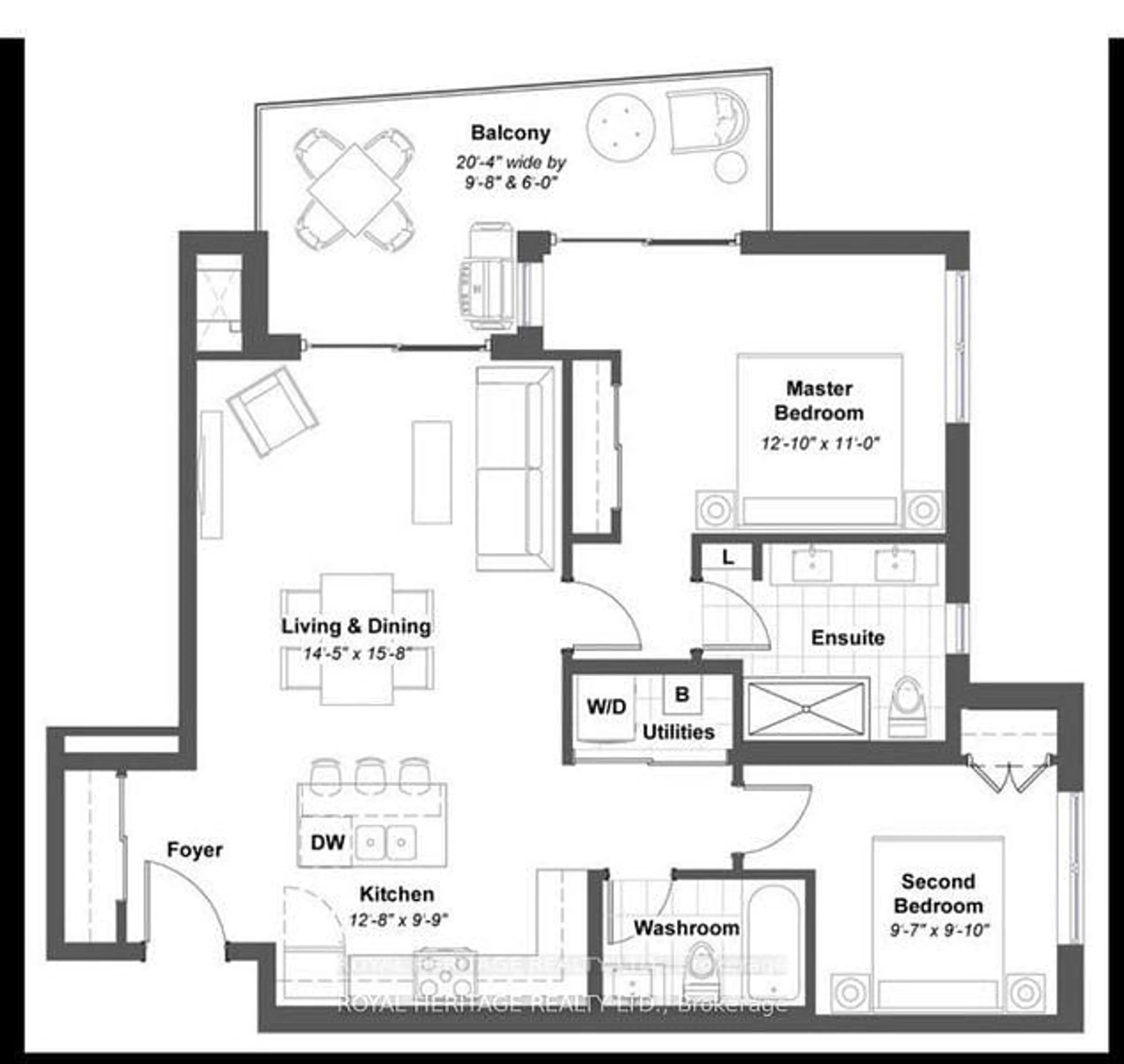 Floor plan for 19B West St #402, Kawartha Lakes Ontario K0M 1N0
