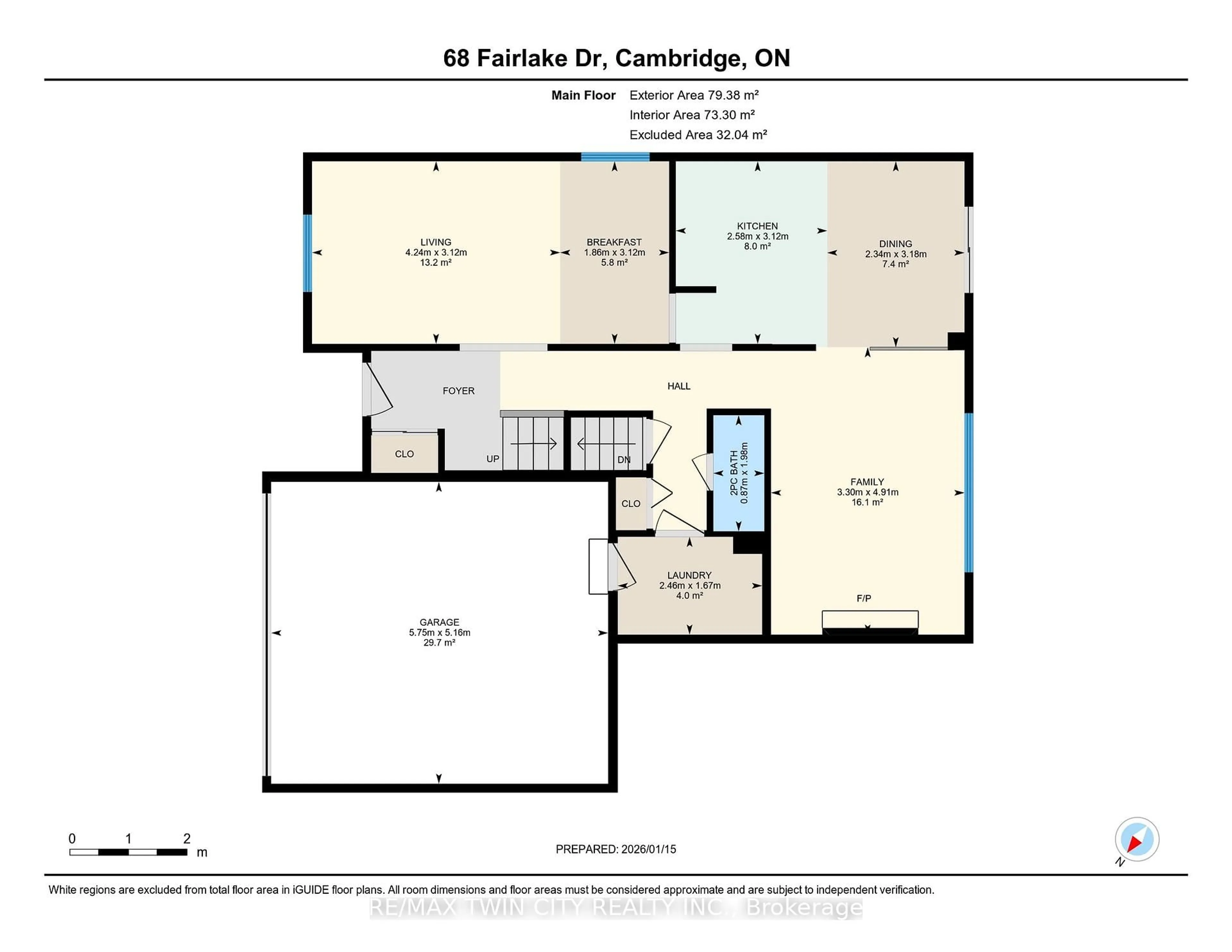 Floor plan for 68 Fairlake Dr, Cambridge Ontario N1S 4Z3