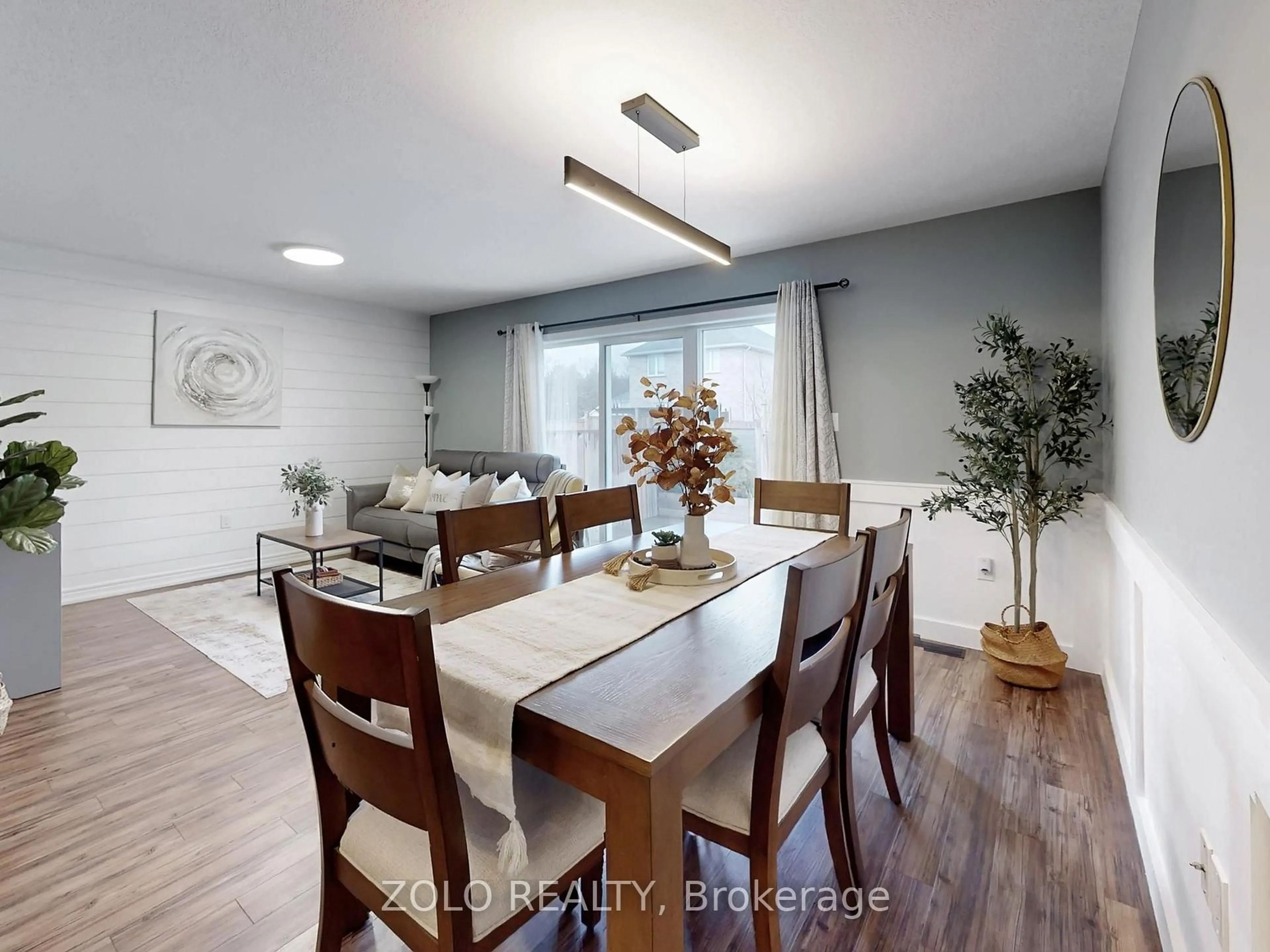 Dining room, wood/laminate floor for 33 Marshall Dr, Guelph Ontario N1E 0K7