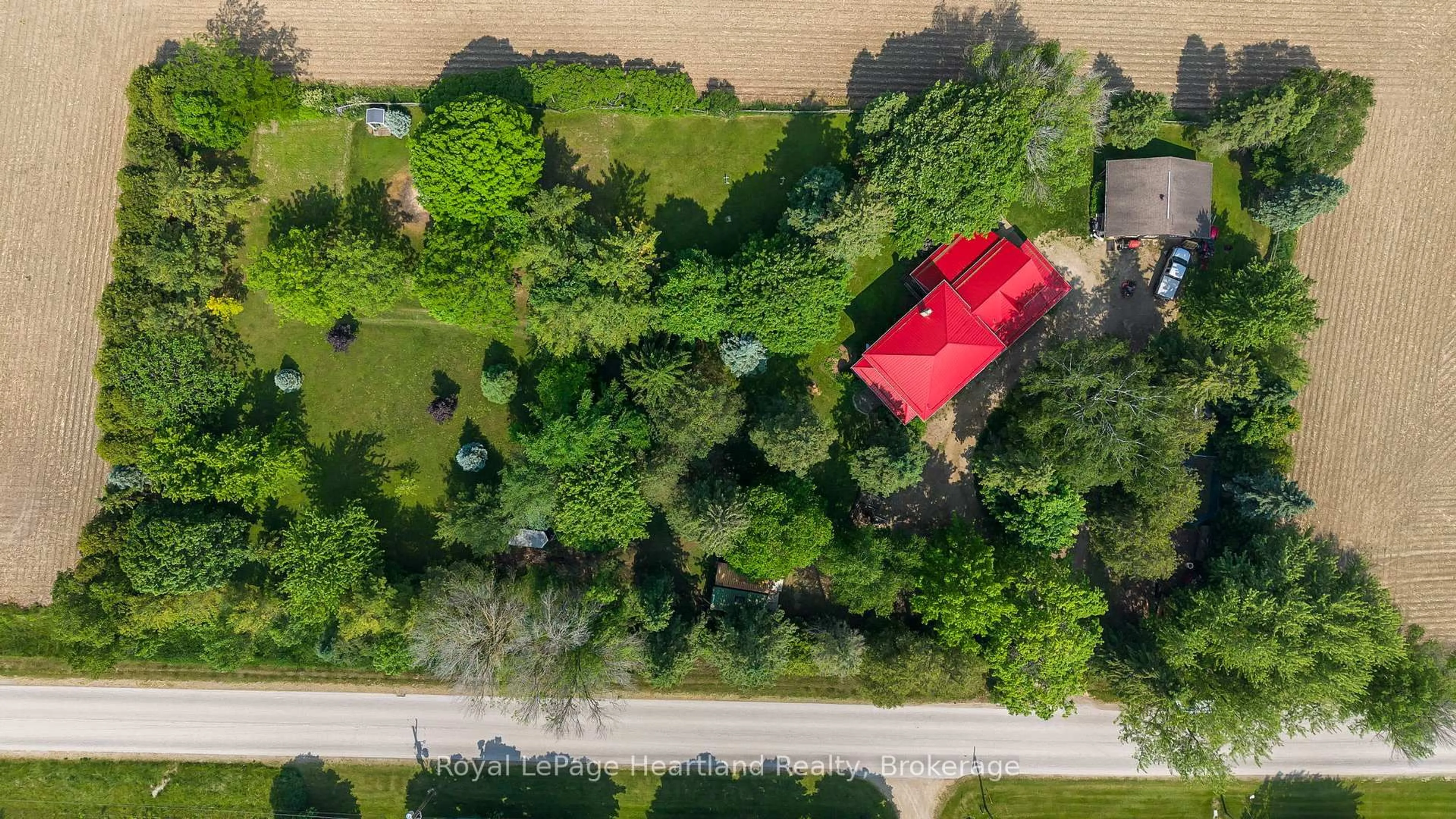 A pic from outside/outdoor area/front of a property/back of a property/a pic from drone, street for 9540 Ayton Rd, Minto Ontario N0G 1Z0