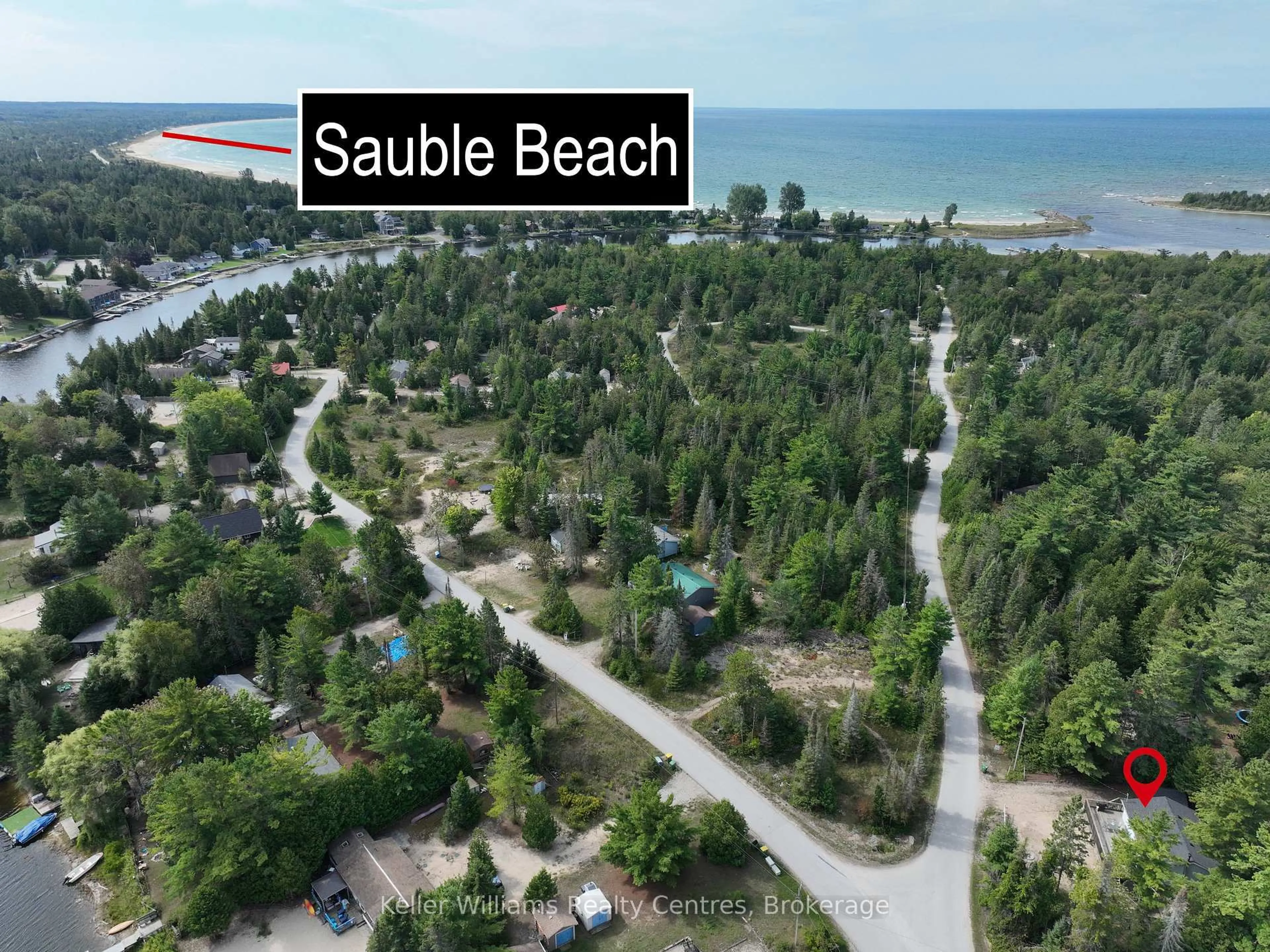 A pic from outside/outdoor area/front of a property/back of a property/a pic from drone, water/lake/river/ocean view for 226 Ogimah Rd, Native Leased Lands Ontario N0H 2T0