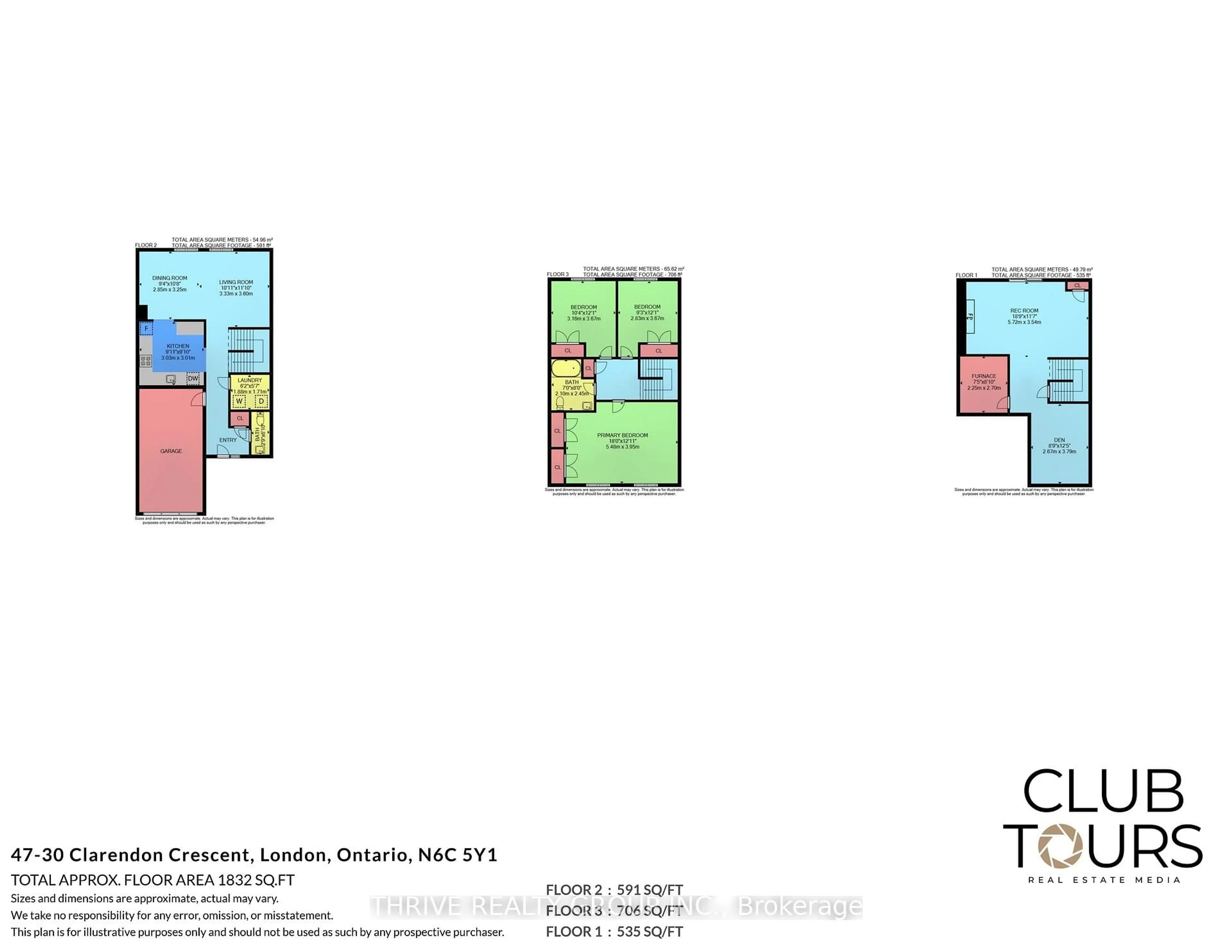 Floor plan for 30 Clarendon Cres #47, London South Ontario N6C 5Y2