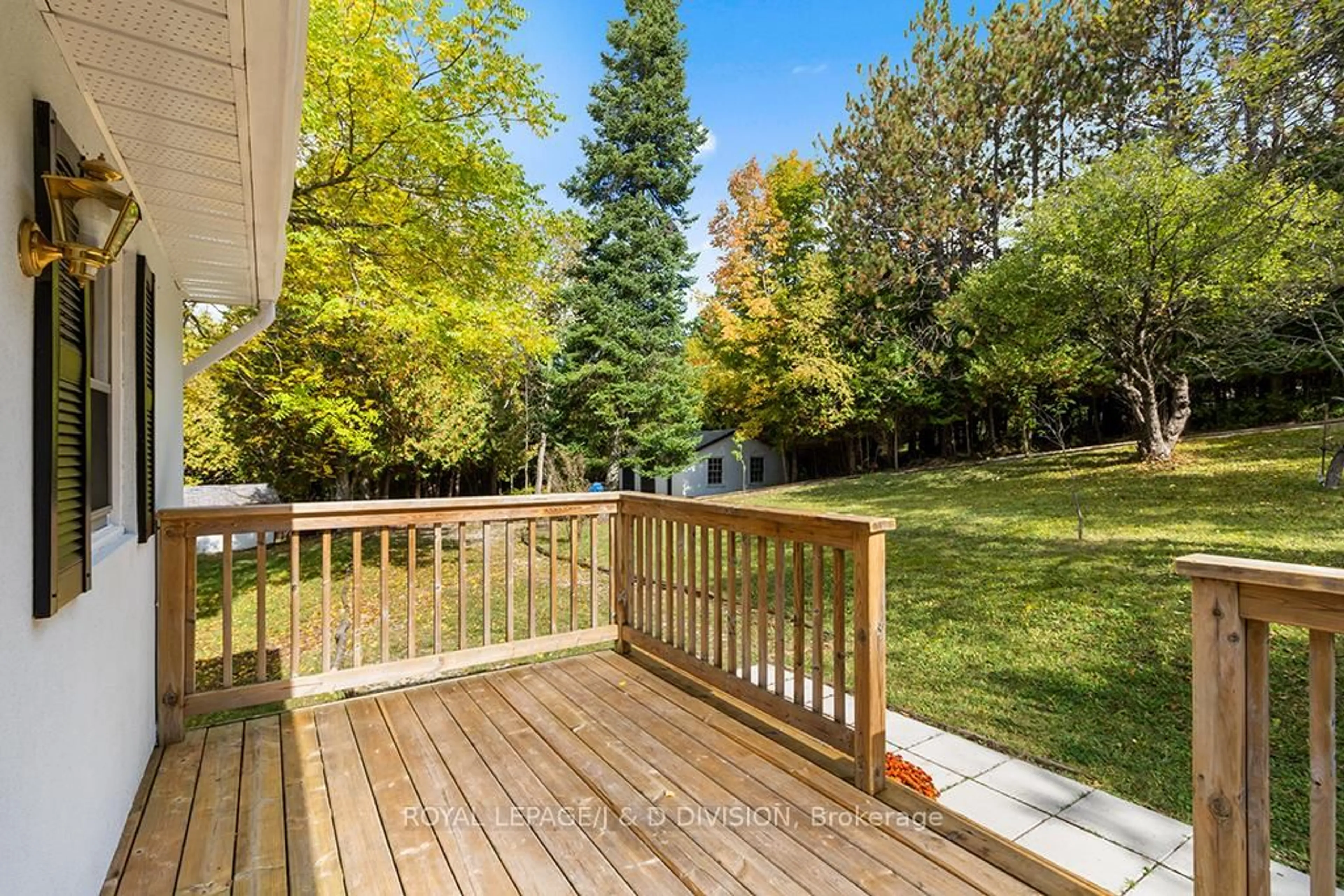 Patio, forest/trees view for 637202 Prince of Wales Rd, Mulmur Ontario L0N 1J0