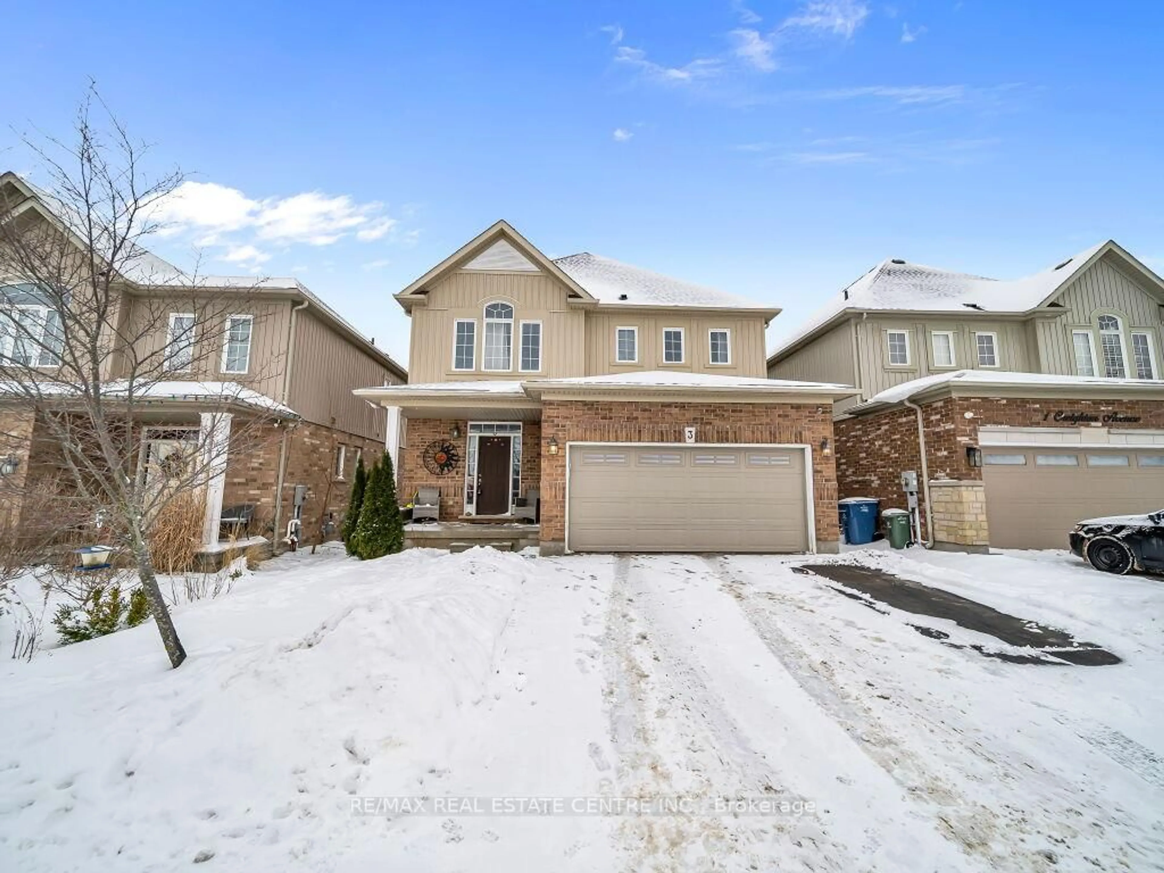 Home with brick exterior material, street for 3 Creighton Ave, Guelph Ontario N1E 0G8