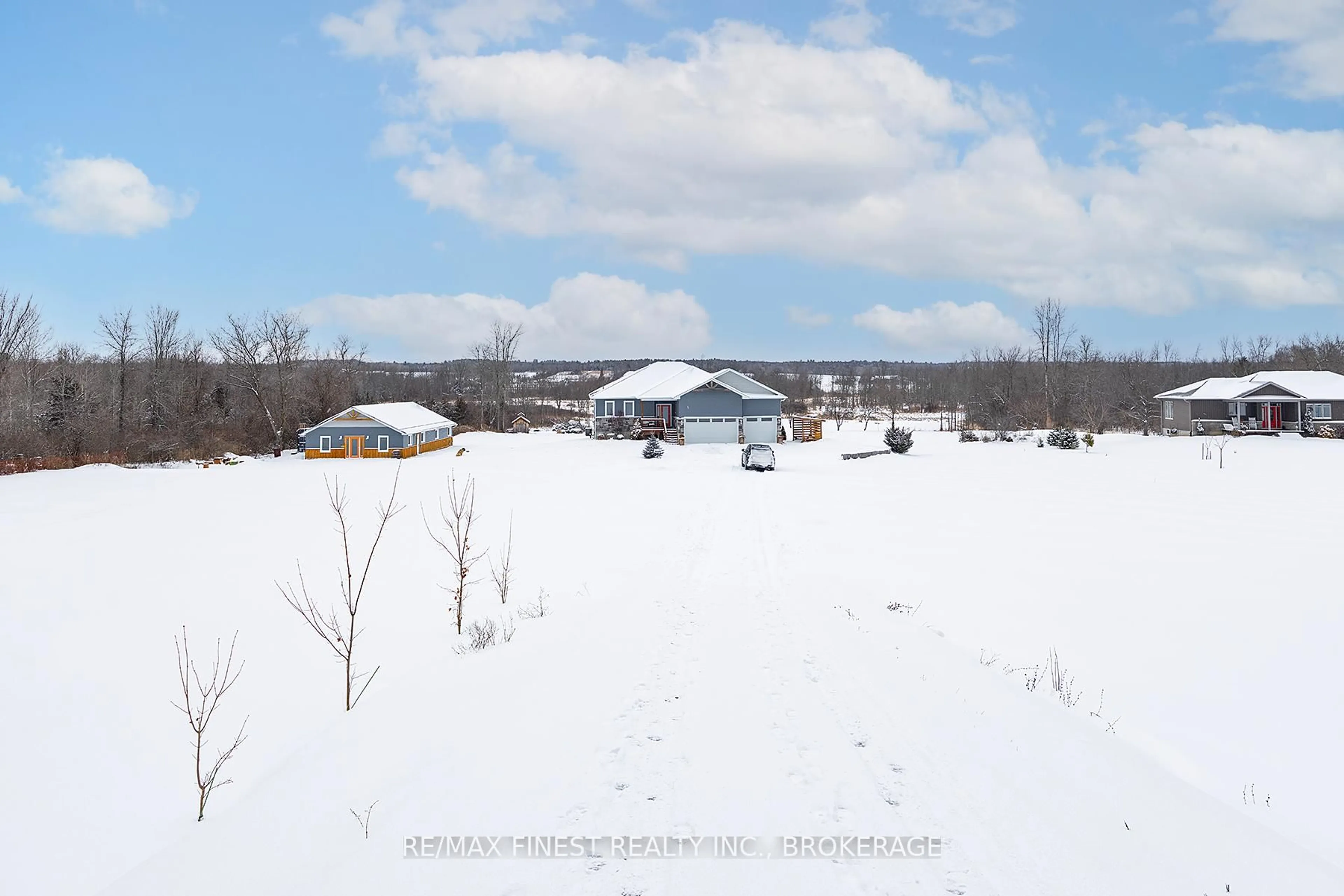 A pic from outside/outdoor area/front of a property/back of a property/a pic from drone, mountain view for 923 Maple Rd, Bissett Creek Ontario K0H 2H0