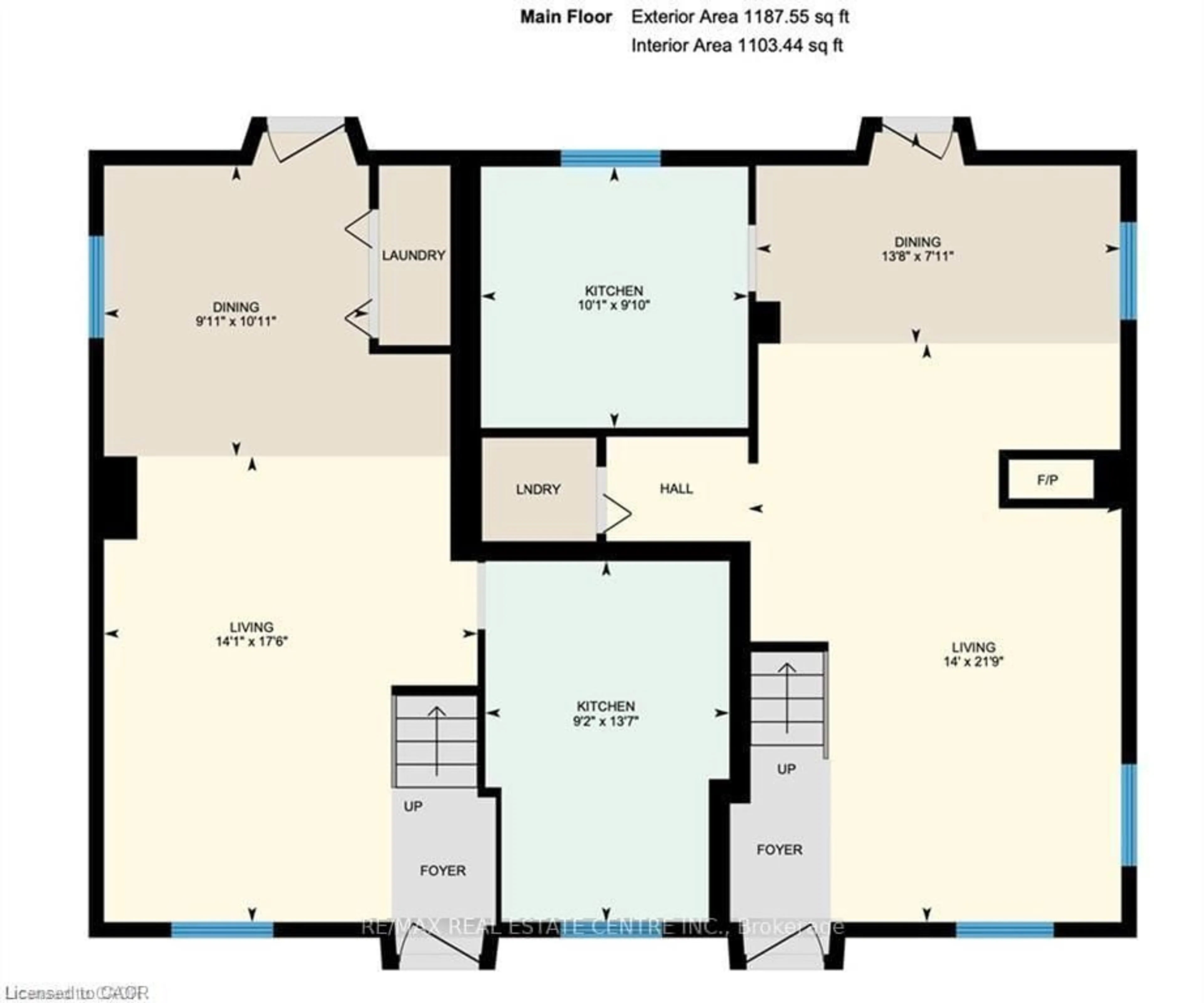 Floor plan for 16-18 St Andrews St, Cambridge Ontario N1S 1M4