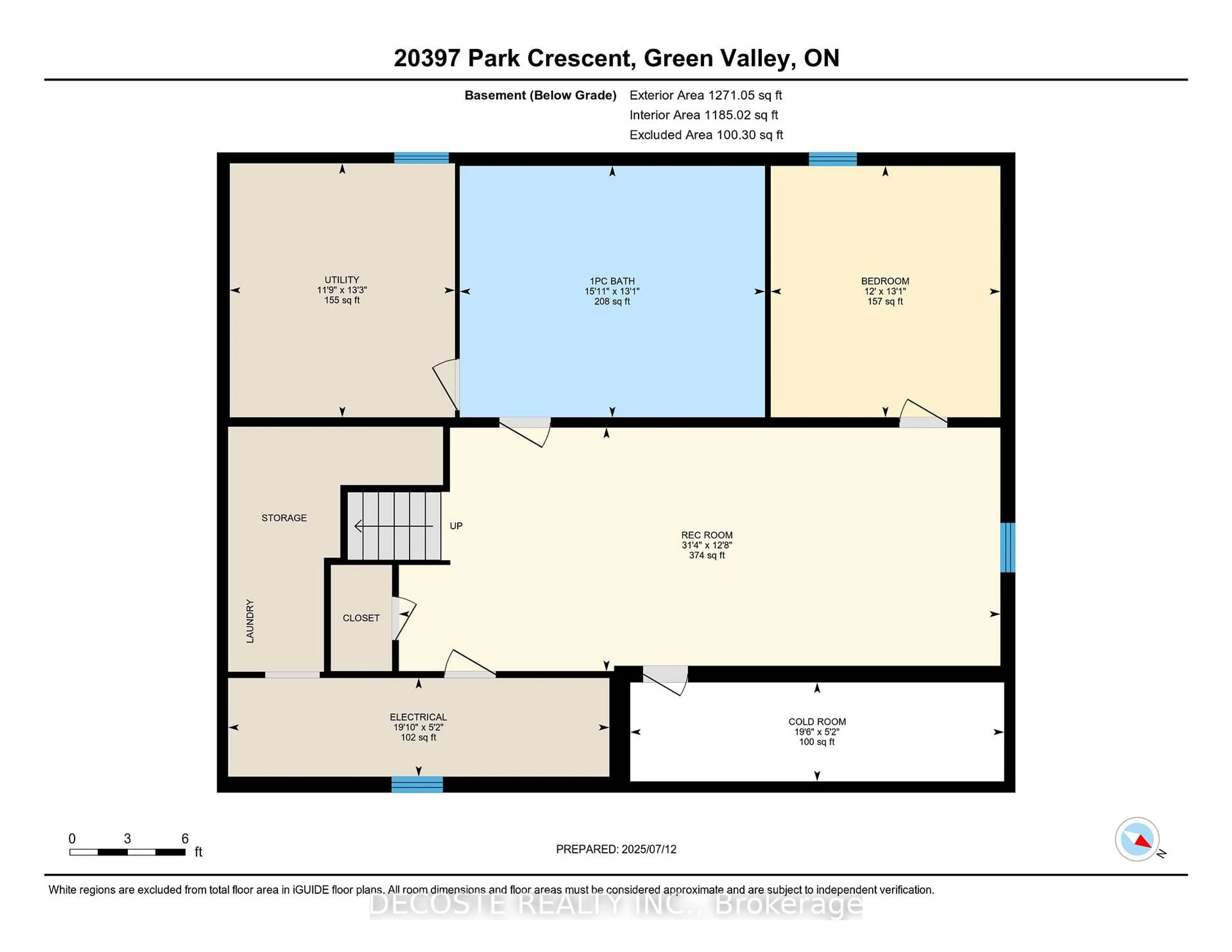Floor plan for 20397 Park Cres, South Glengarry Ontario K0C 1L0