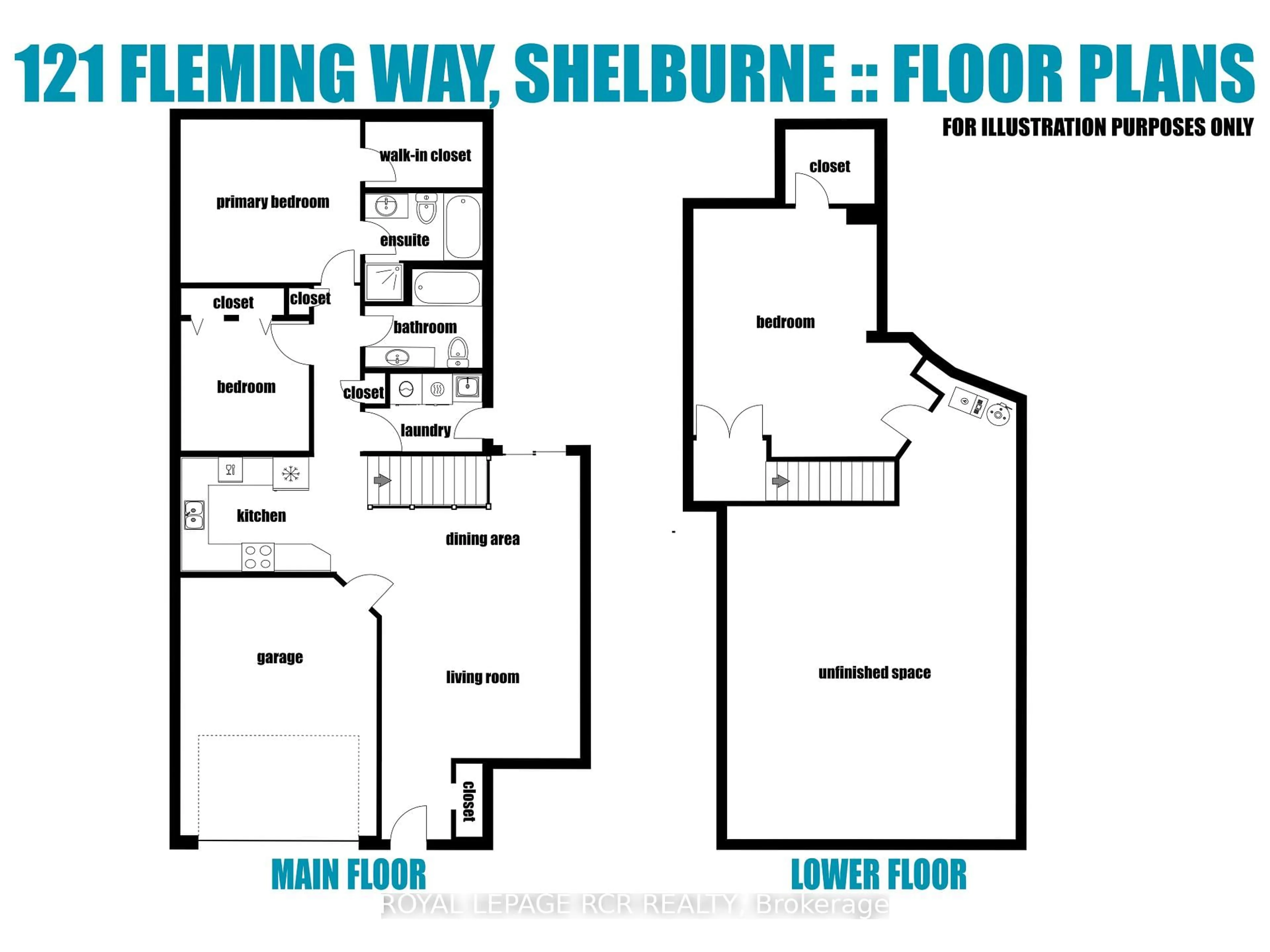 Floor plan for 121 Fleming Way, Shelburne Ontario L9V 3E3