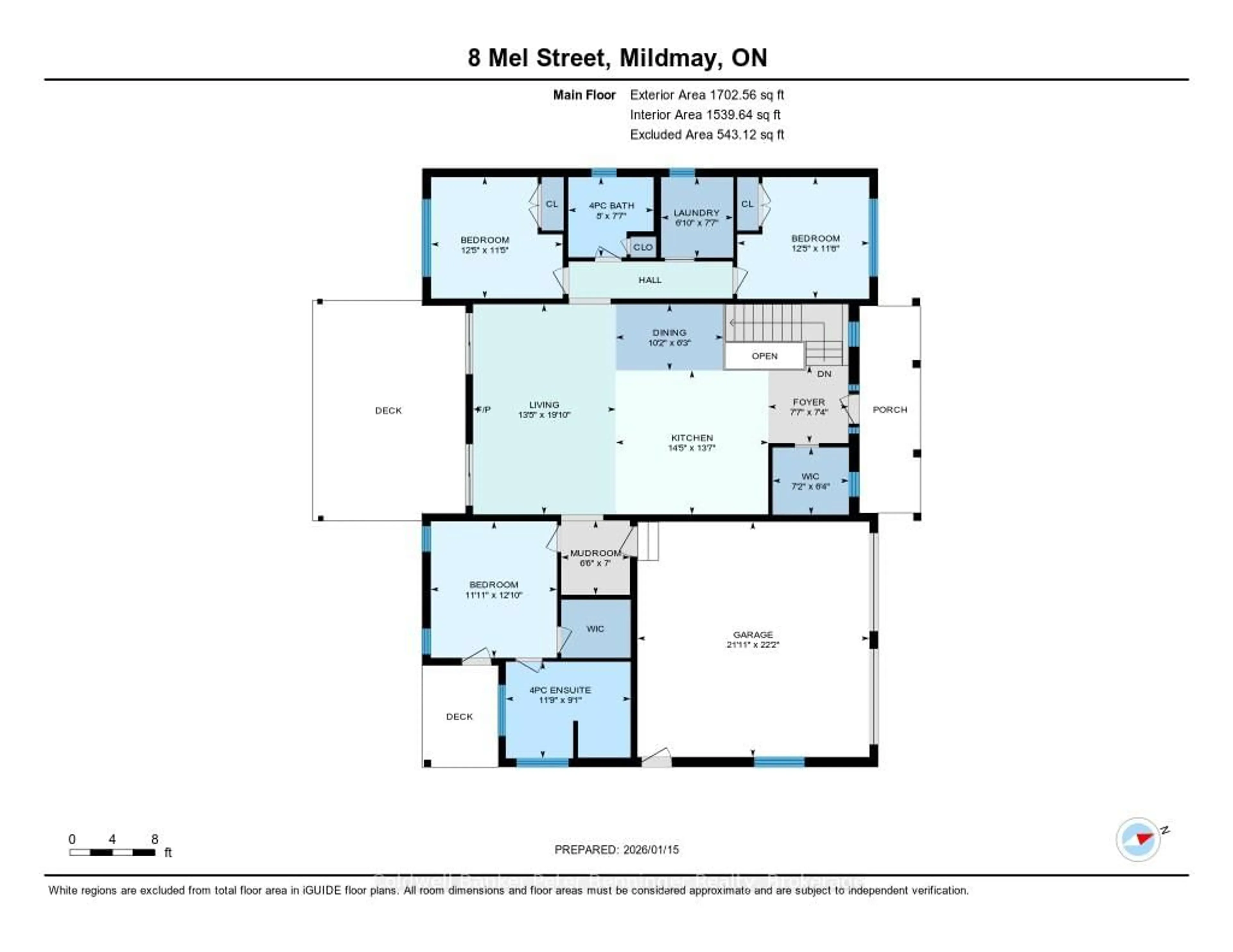 Floor plan for 8 Mel St, South Bruce Ontario N0G 2J0