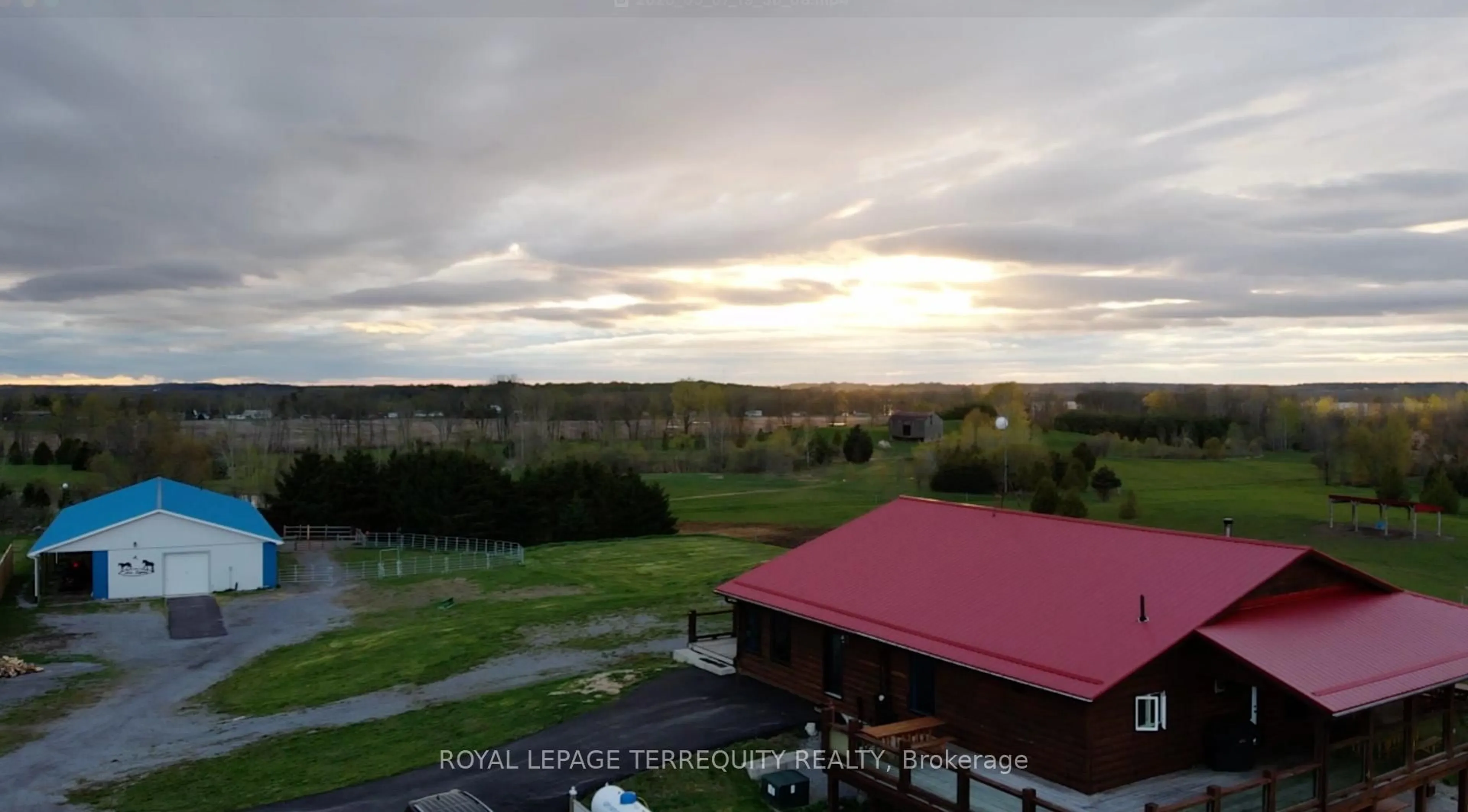 A pic from outside/outdoor area/front of a property/back of a property/a pic from drone, water/lake/river/ocean view for 189 East Hungerford Rd, Tweed Ontario K0K 3J0