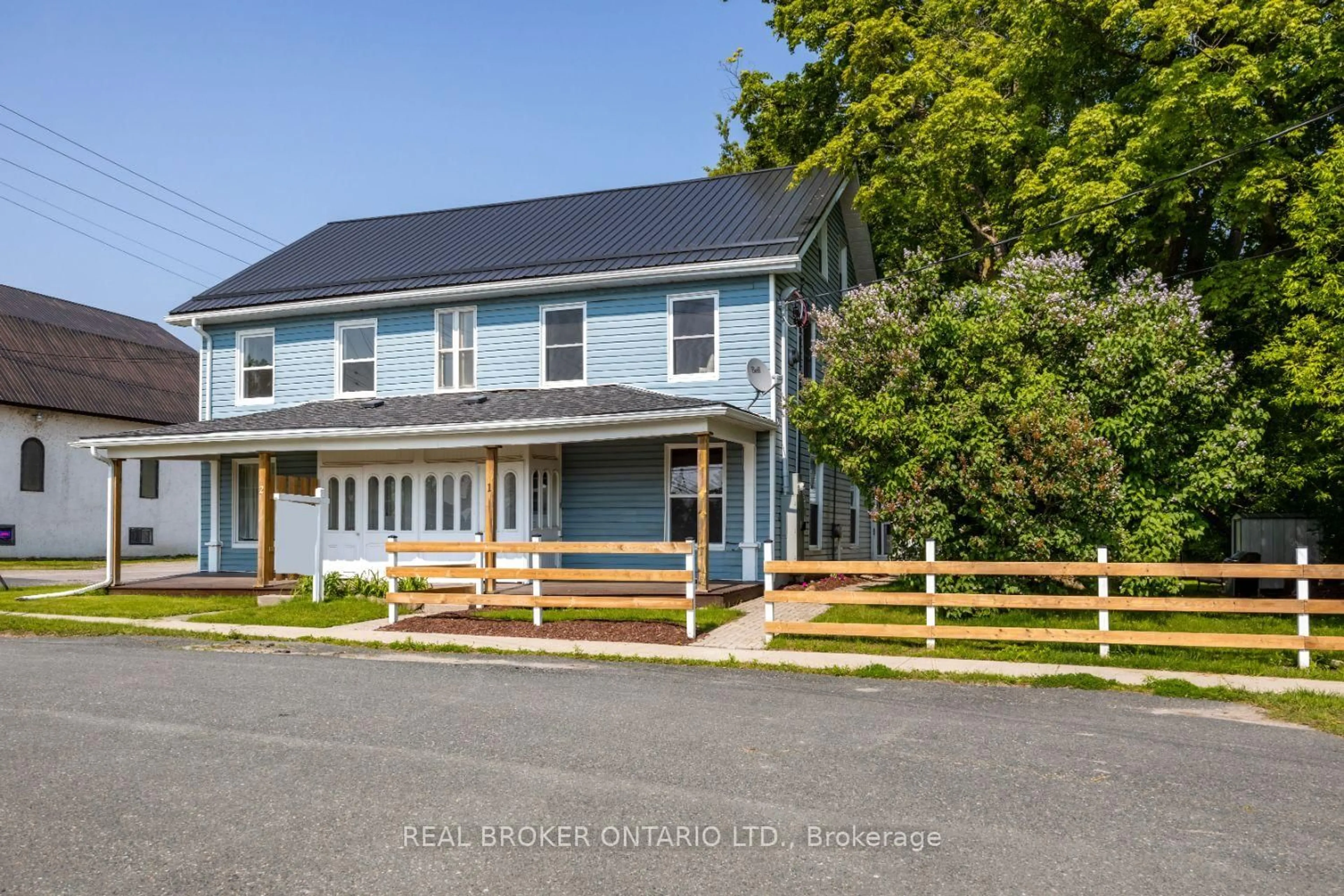 A pic from outside/outdoor area/front of a property/back of a property/a pic from drone, street for 91 Division St, Cramahe Ontario K0K 1S0