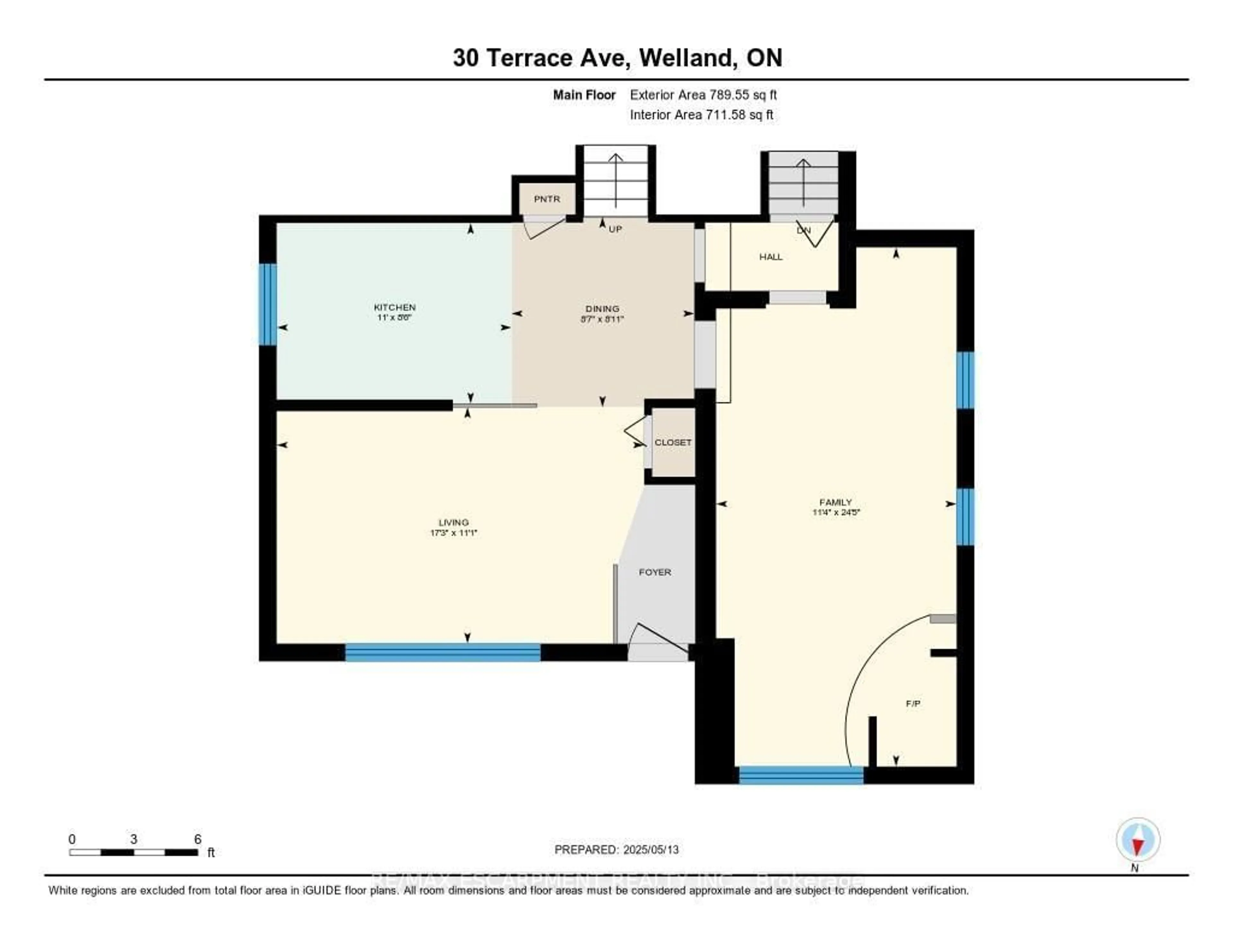 Floor plan for 30 Terrace Ave, Welland Ontario L3C 2C4