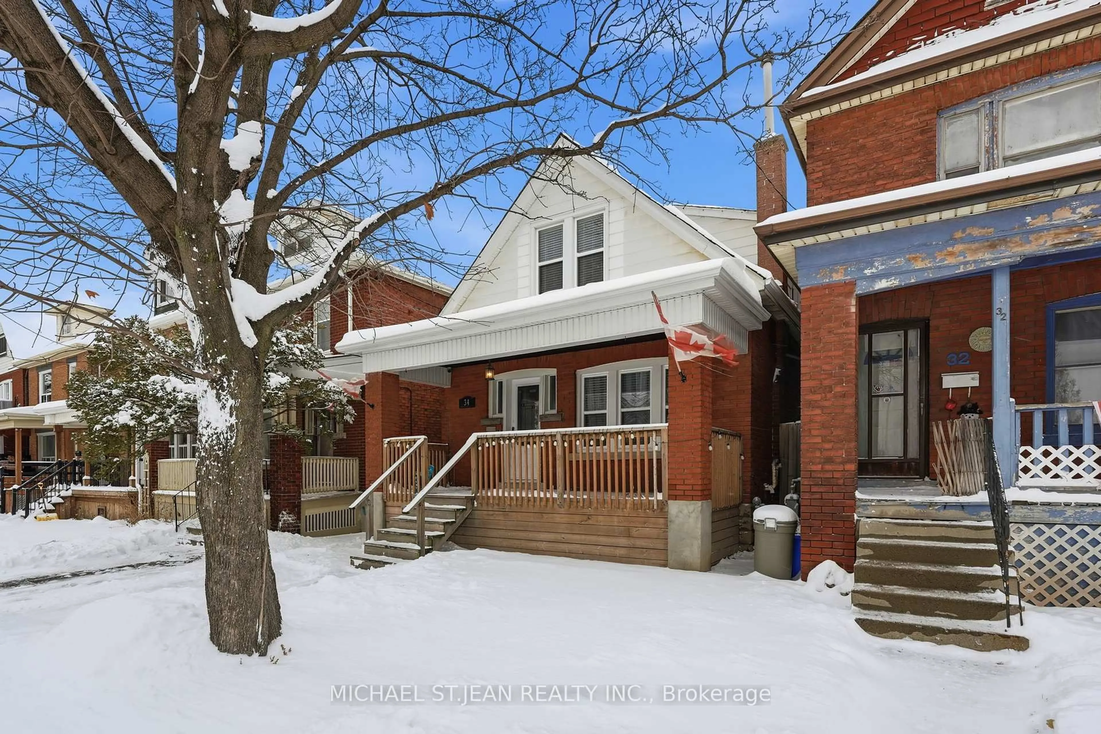 Home with brick exterior material, street for 34 Balsam Ave, Hamilton Ontario L8L 6Y3