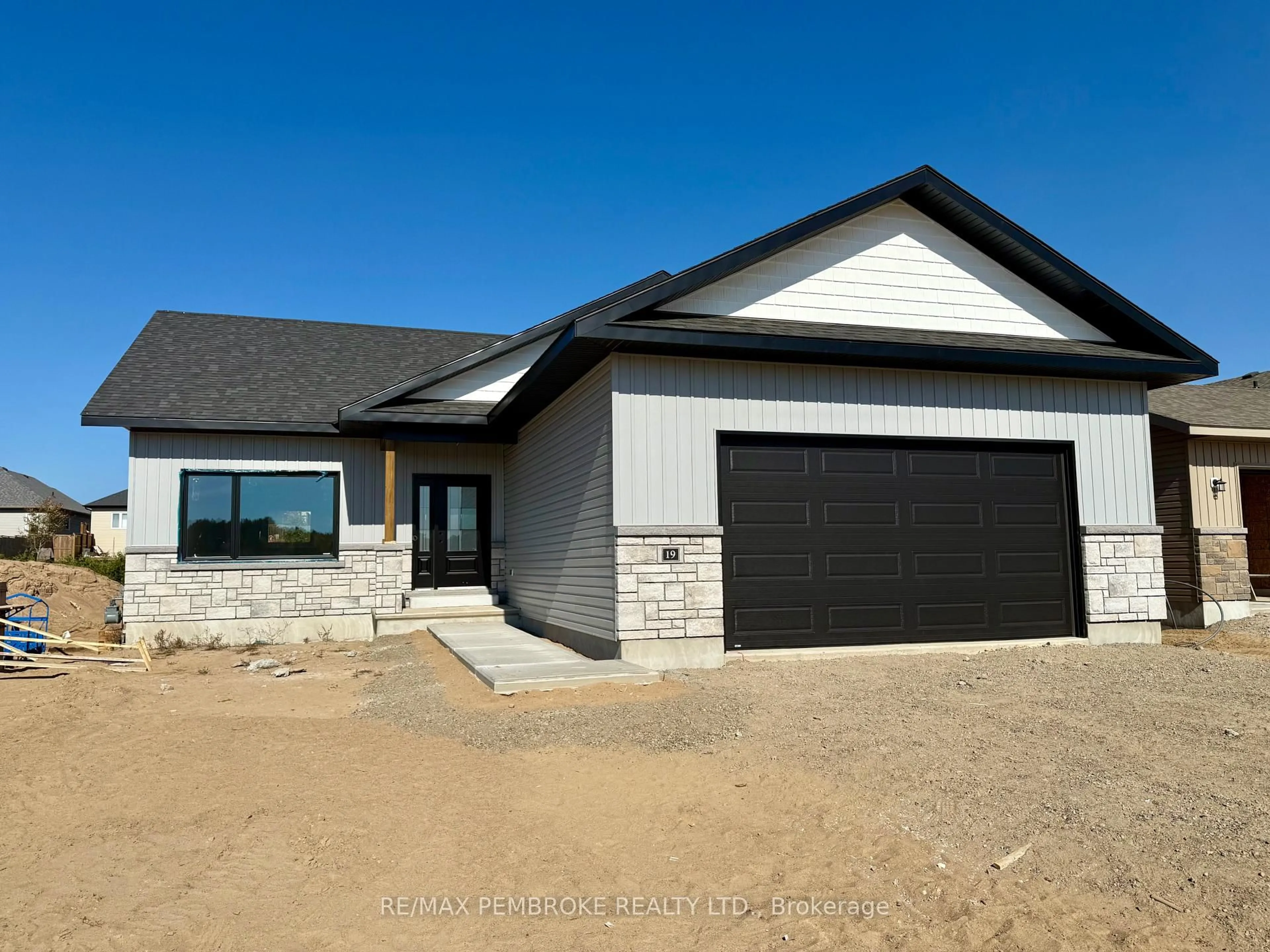 Home with brick exterior material, street for 19 Jade Ave, Petawawa Ontario K8H 0E5