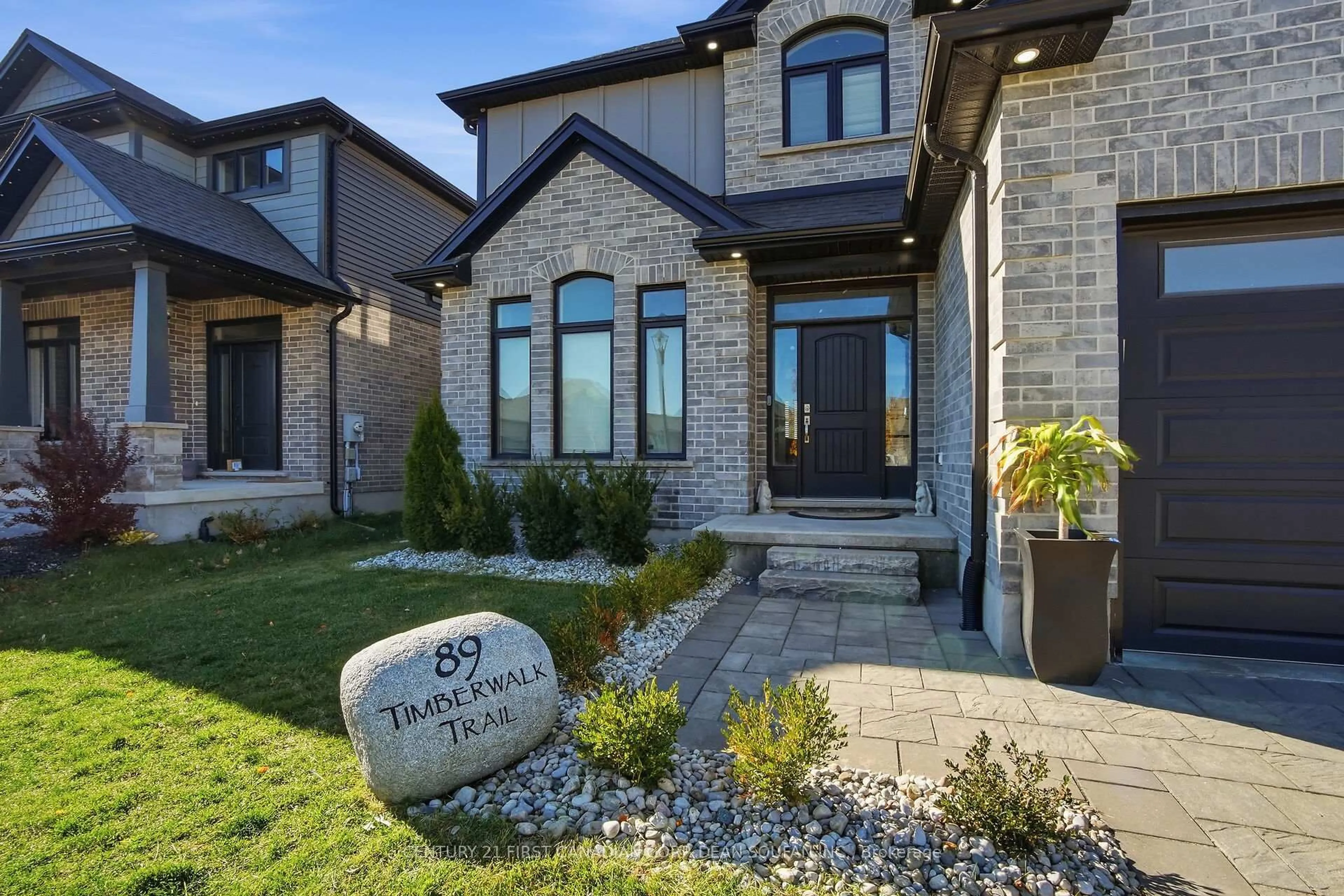 Home with brick exterior material, street for 89 Timberwalk Tr, Middlesex Centre Ontario N0M 2A0