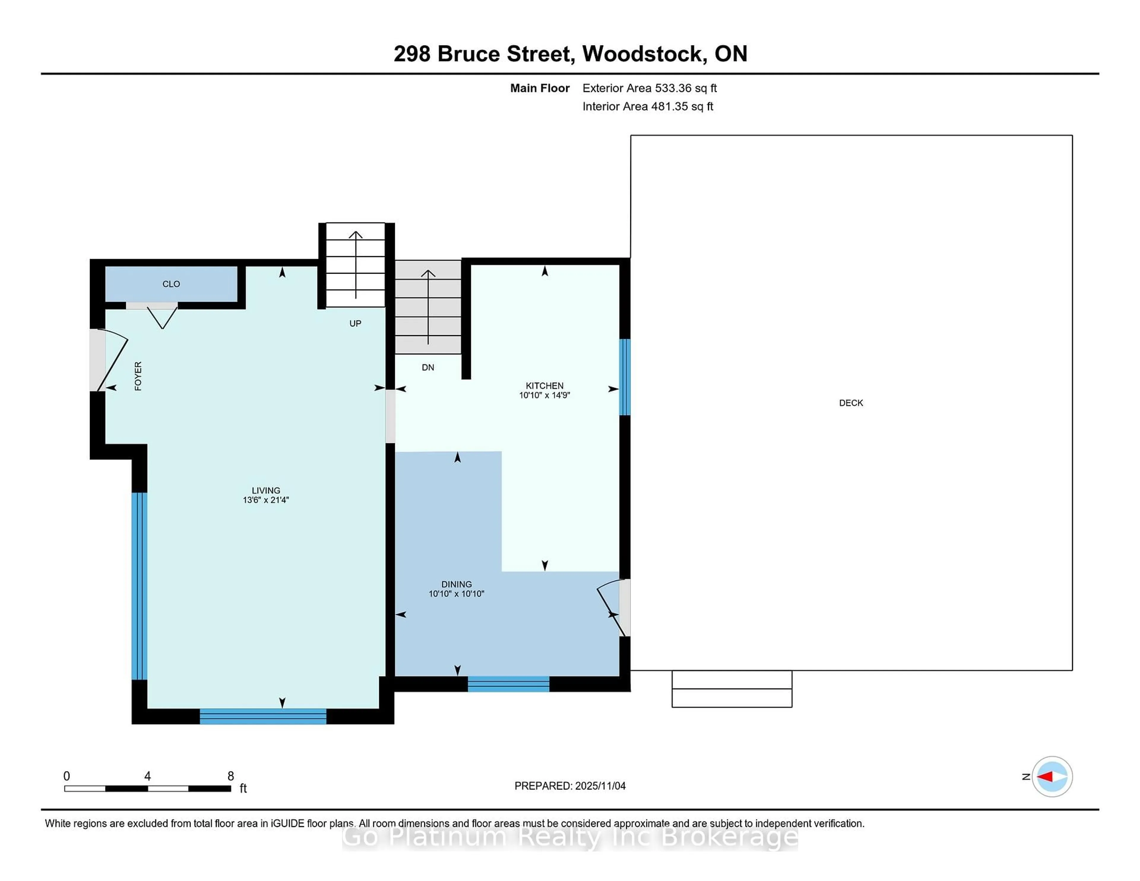 Floor plan for 298 Bruce St, Woodstock Ontario N4S 2G4