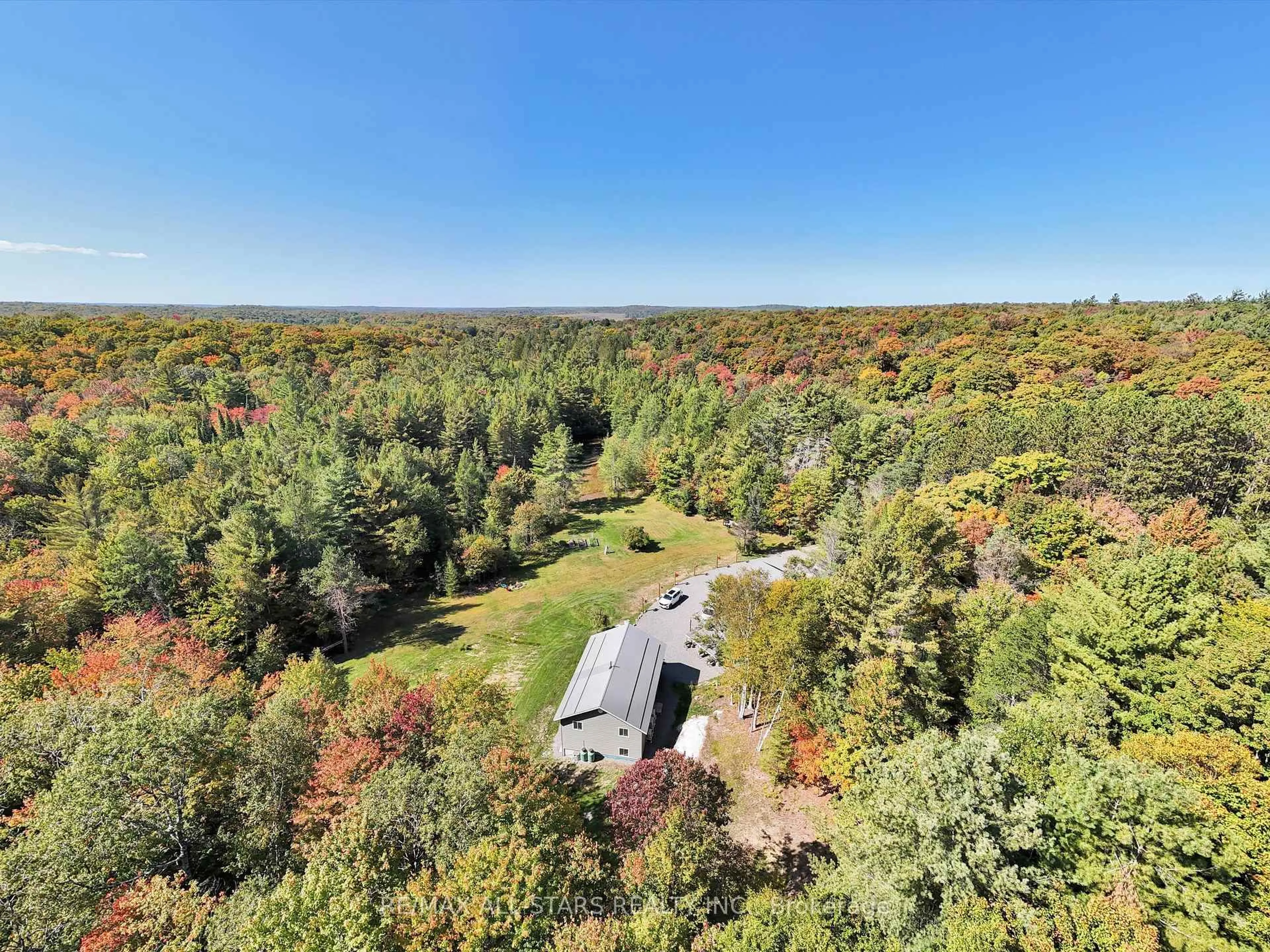 A pic from outside/outdoor area/front of a property/back of a property/a pic from drone, forest/trees view for 1435 Falkenburg Rd, Muskoka Lakes Ontario P1L 1X4