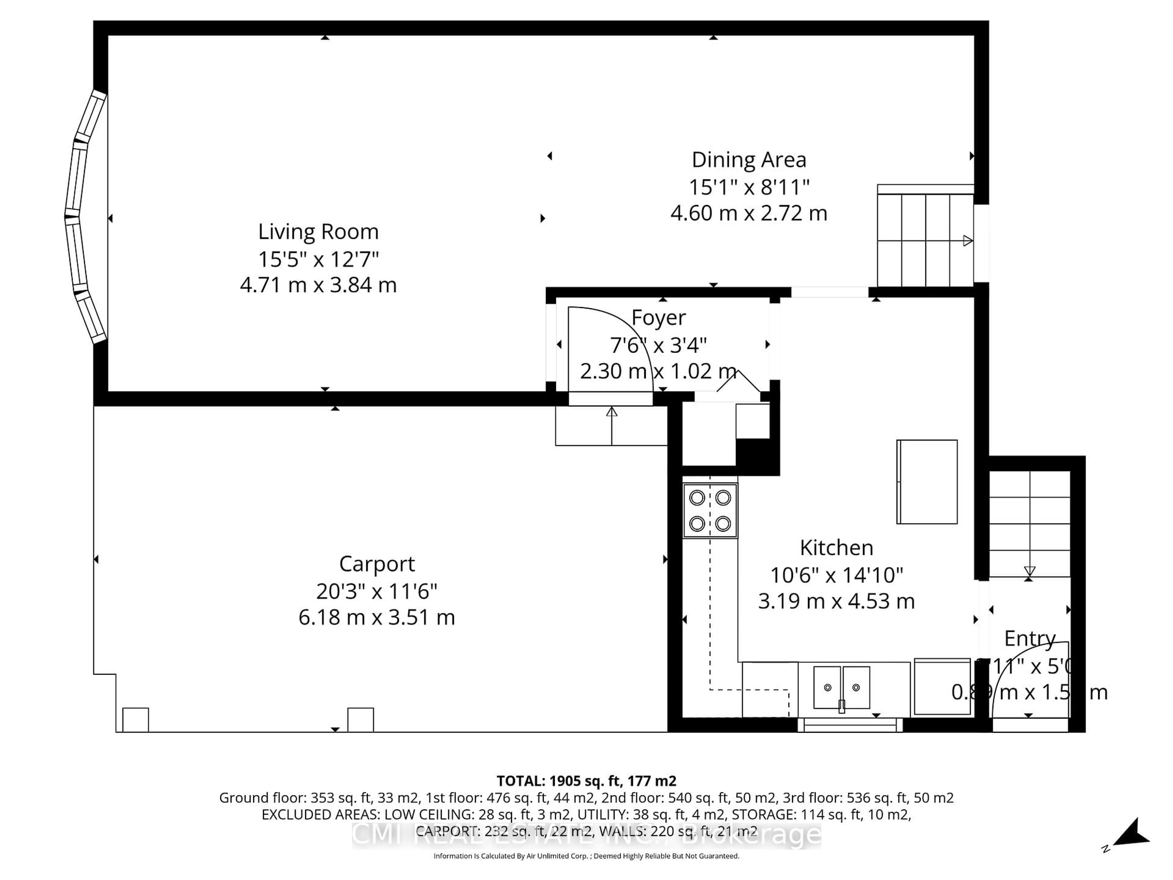Floor plan for 61 1/2 Eastbury Dr, Hamilton Ontario L8E 2V8