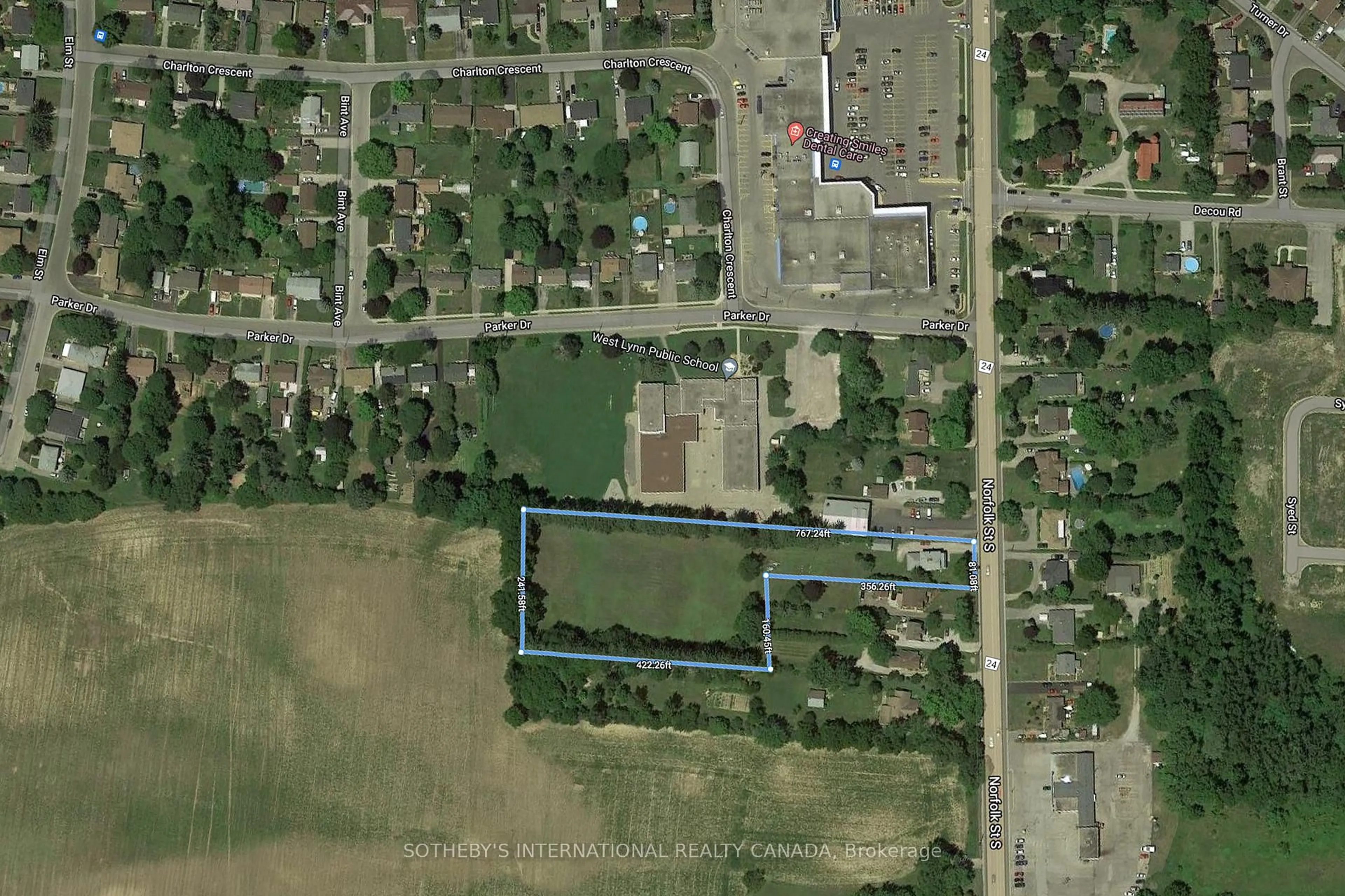 Picture of a map for 498 Norfolk St, Norfolk Ontario N3Y 2X5