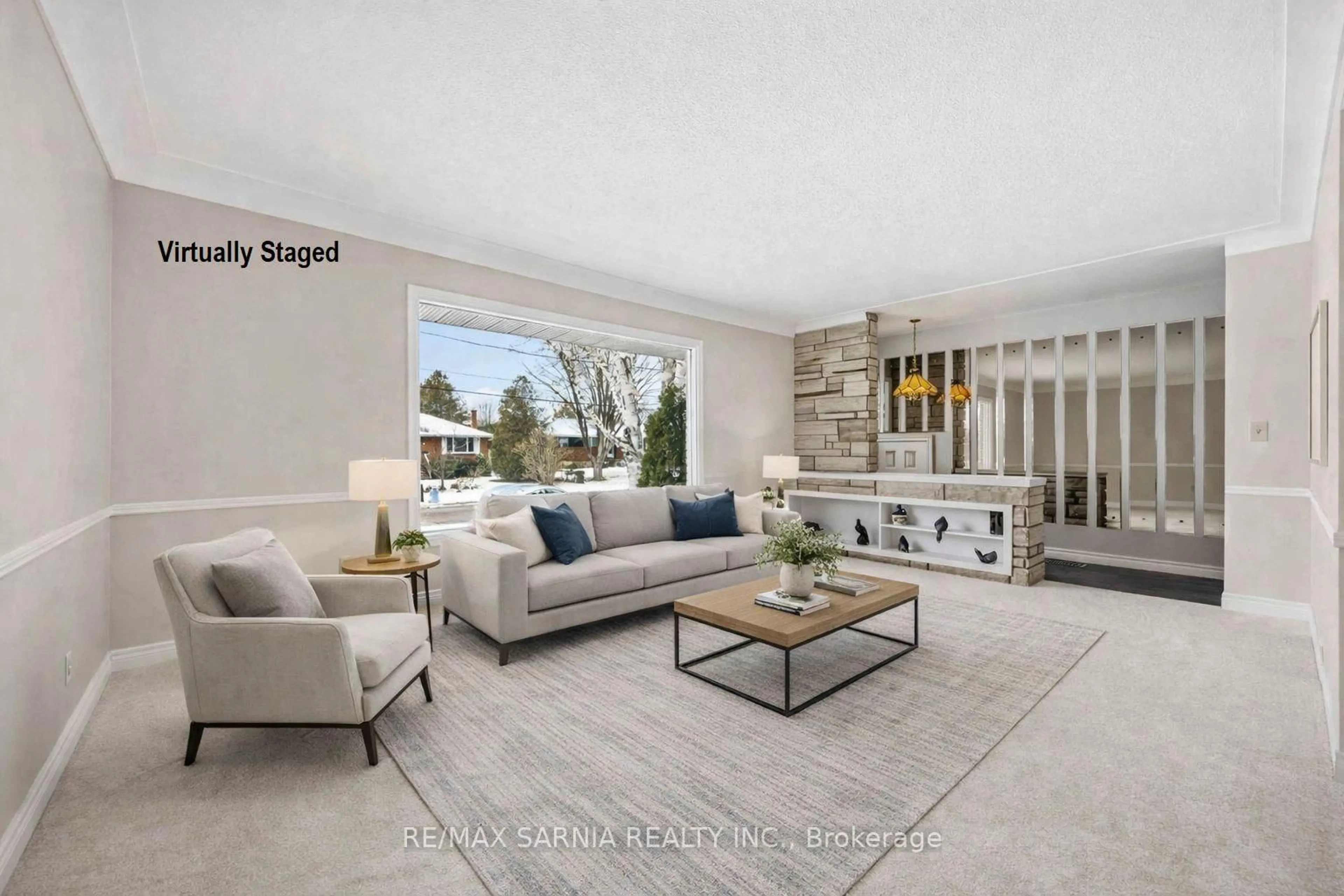 Living room with furniture, unknown for 1910 Kenwick St, Sarnia Ontario N0N 1C0