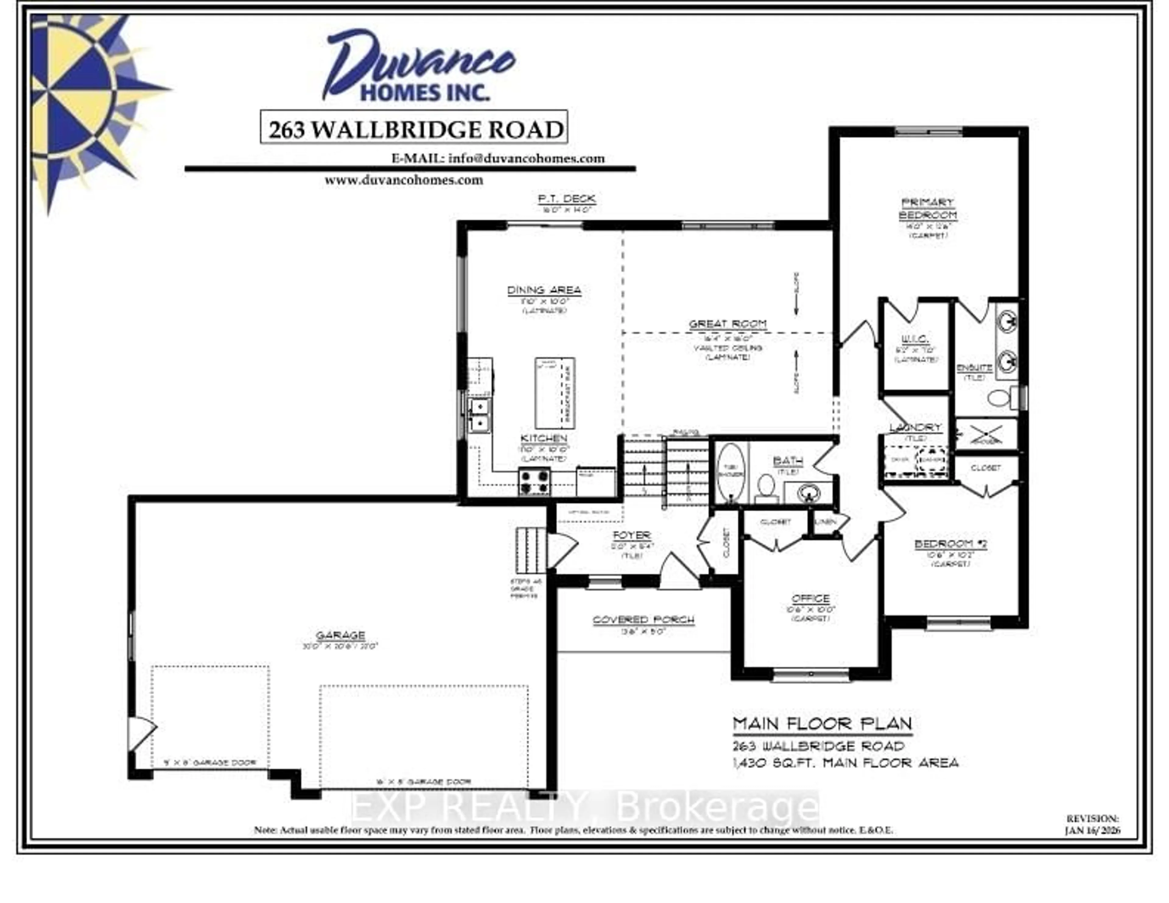 Floor plan for 263 Wallbridge Rd, Quinte West Ontario K8P 1Z3