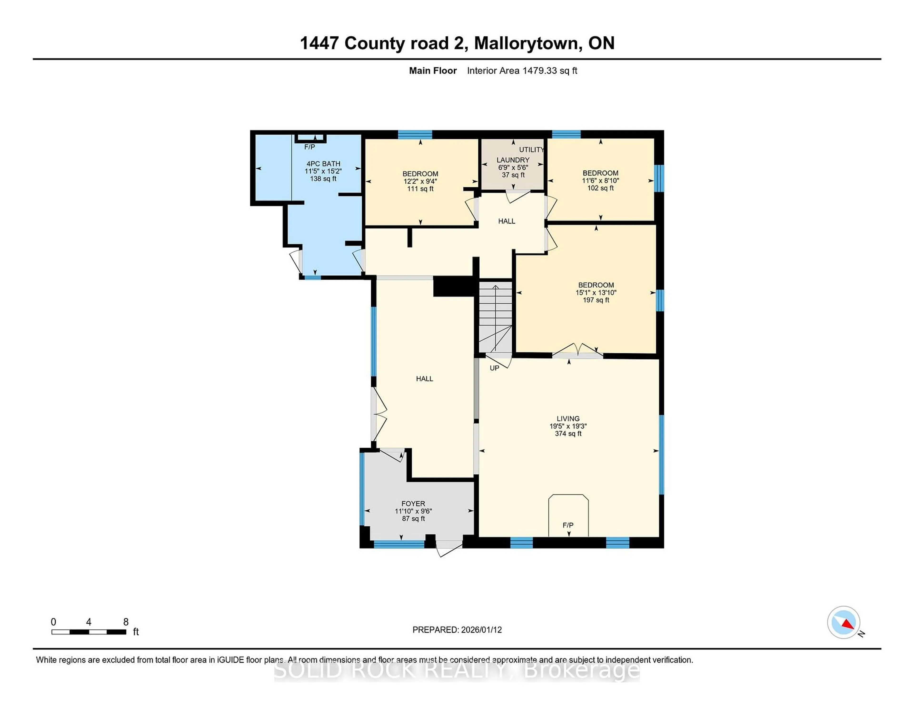 Floor plan for 1447 County 2 Rd, Front of Yonge Ontario K0E 1R0