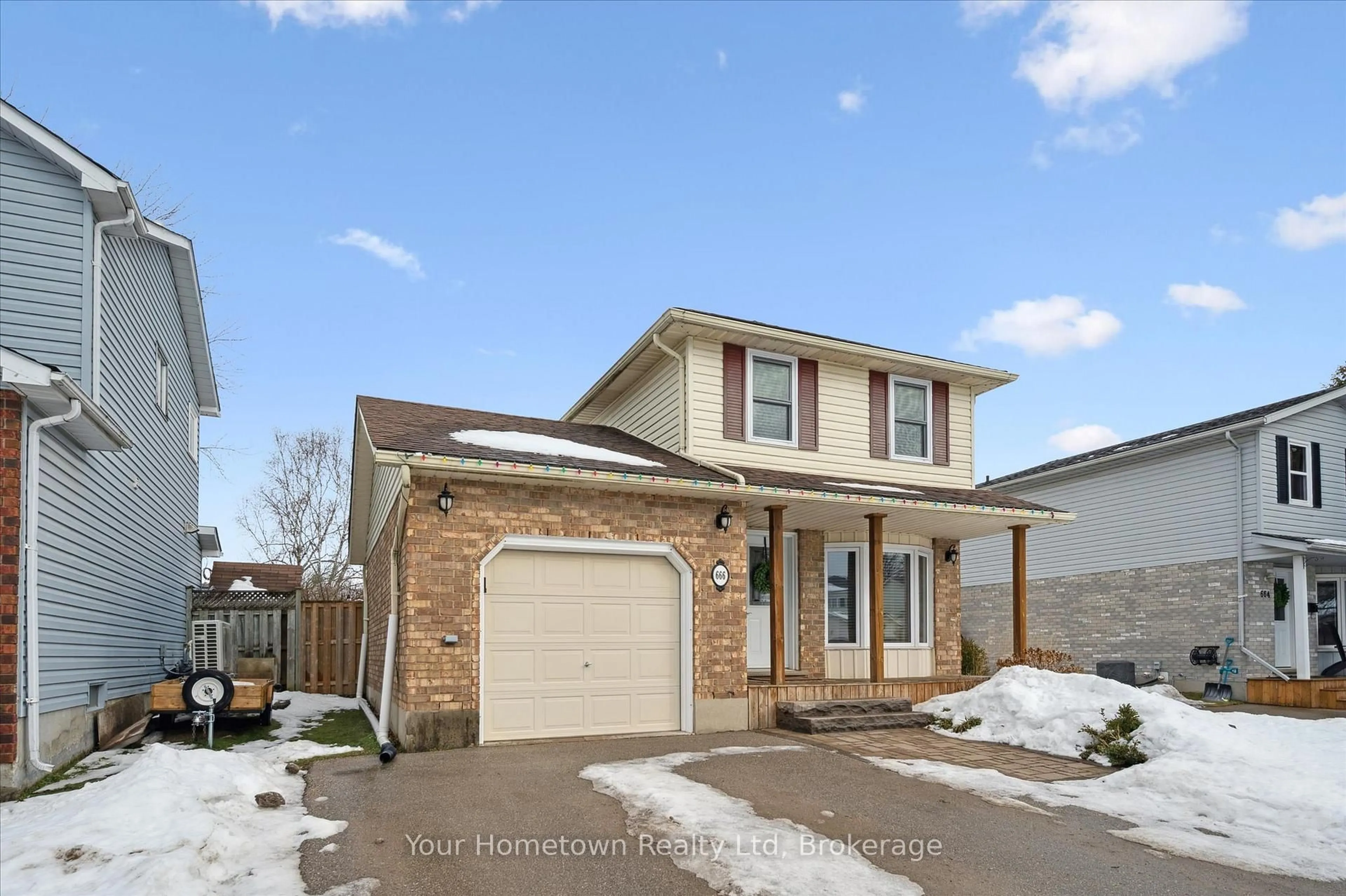 Home with brick exterior material, street for 666 Holman Cres, Centre Wellington Ontario N1M 3M2