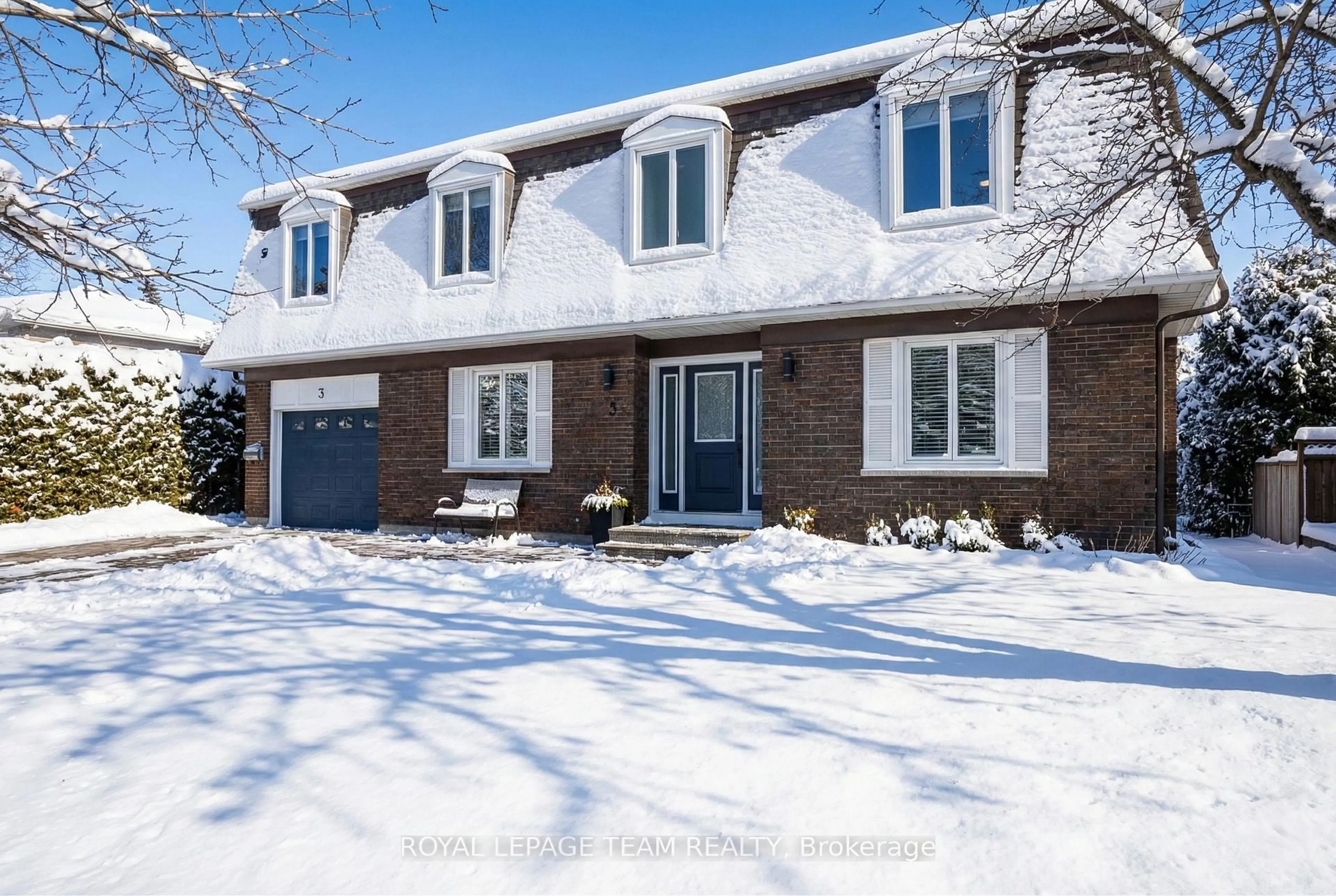 Home with brick exterior material, street for 3 Roberta Cres, Ottawa Ontario K2J 1G5