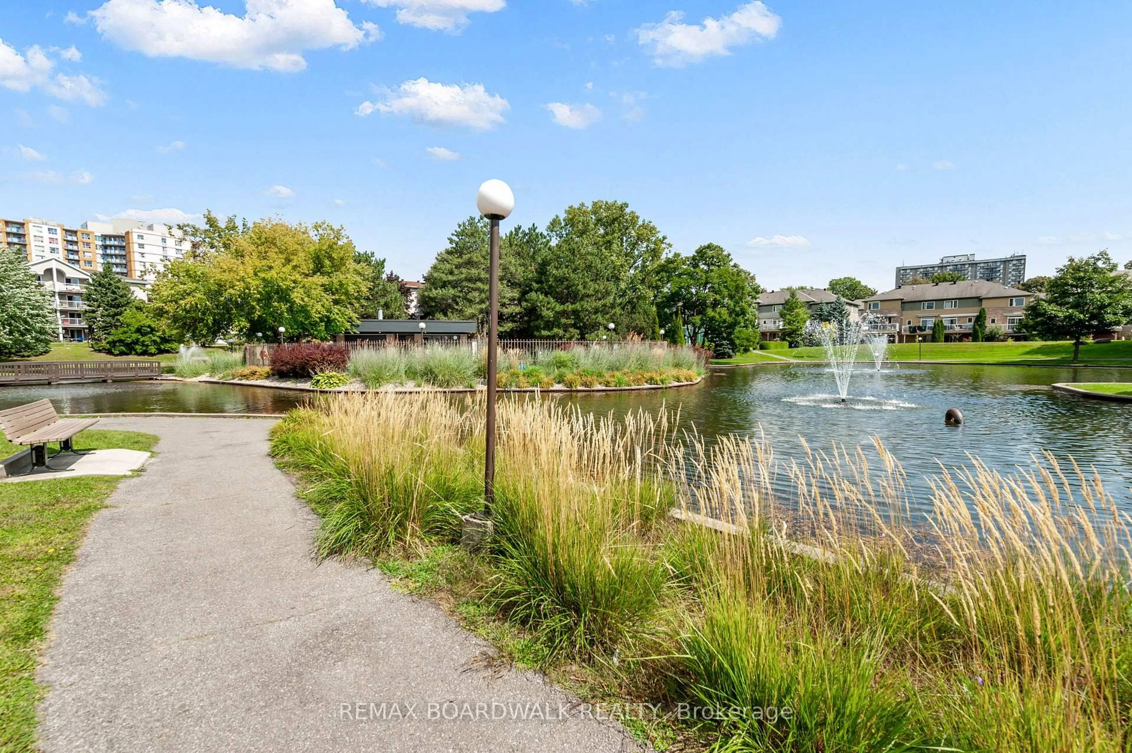 Patio, water/lake/river/ocean view for 260 Brittany Dr #418, Ottawa Ontario K1K 4M2