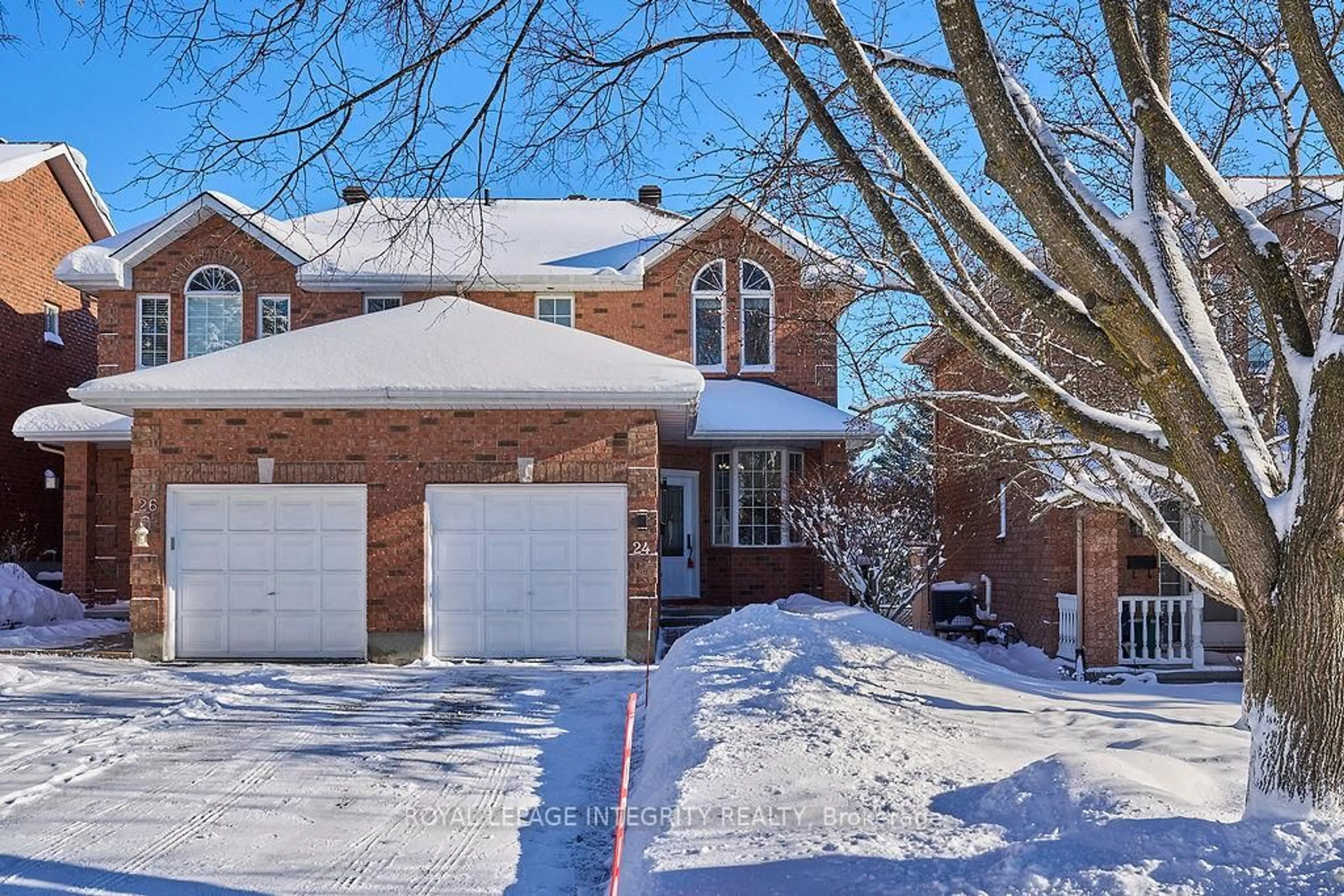 Home with brick exterior material, street for 24 Highmont Crt, Ottawa Ontario K2T 1B2