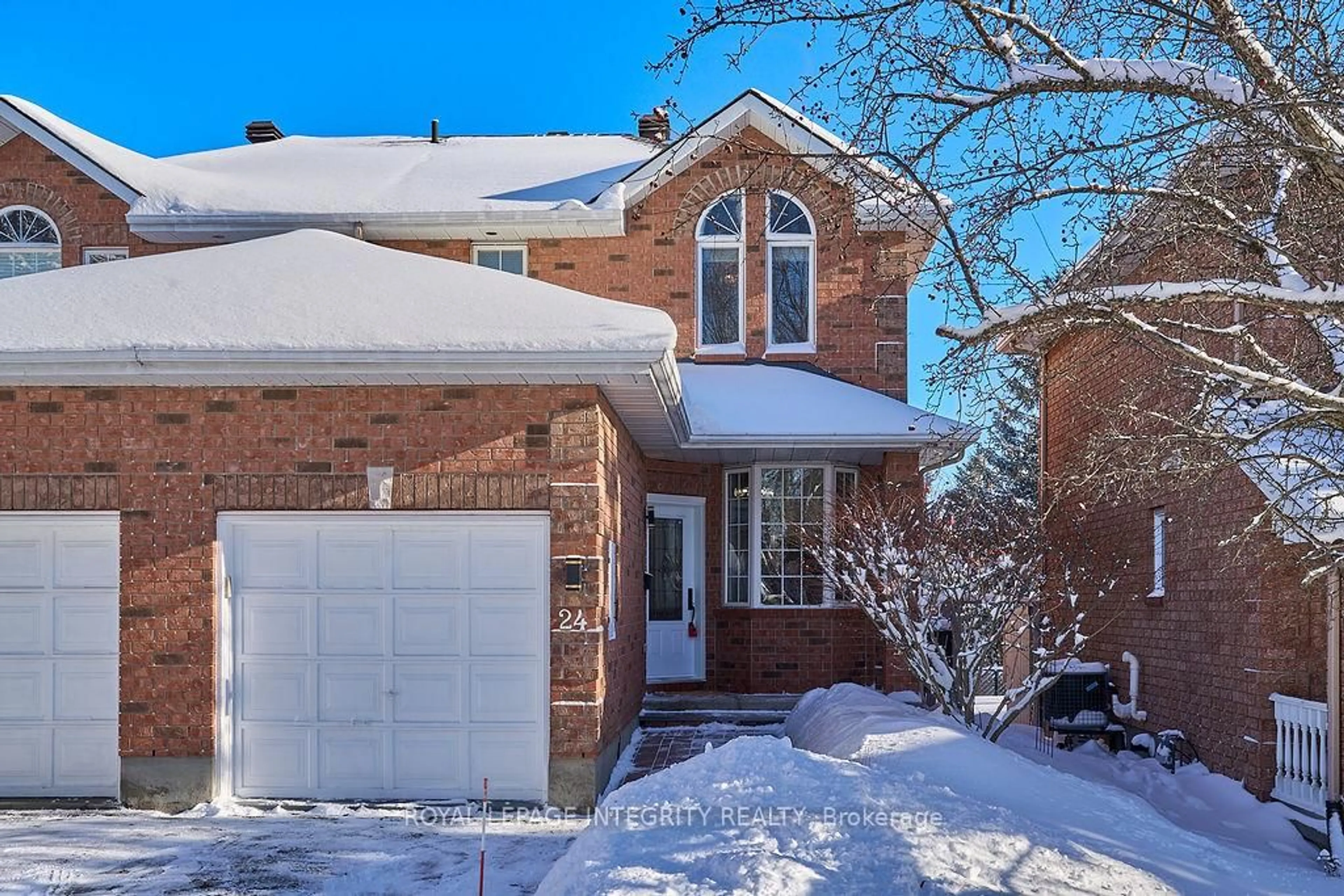 Home with brick exterior material, street for 24 Highmont Crt, Ottawa Ontario K2T 1B2