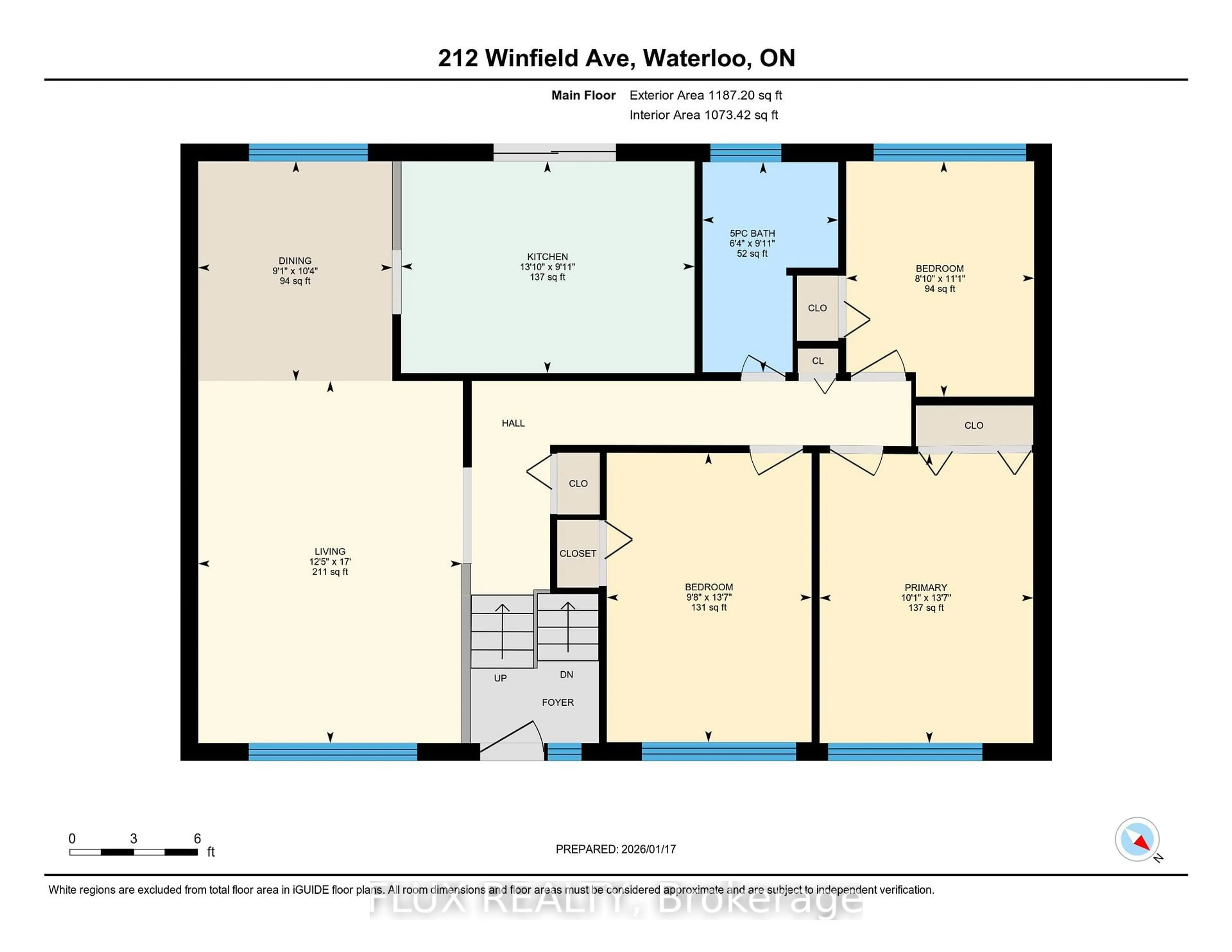 Floor plan for 212 Winfield Ave, Waterloo Ontario N2J 3M9