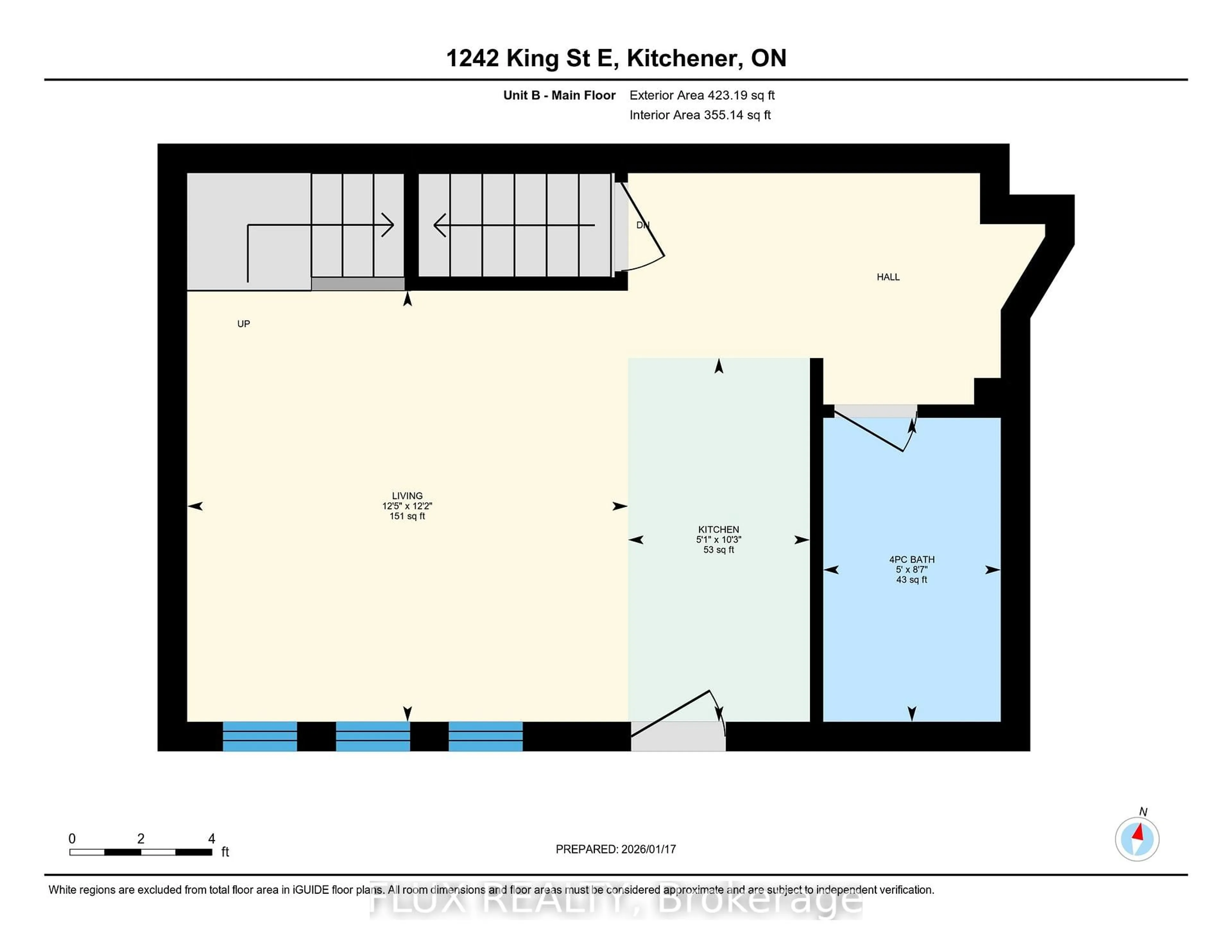 Floor plan for 1242 King St, Kitchener Ontario N2G 2N6