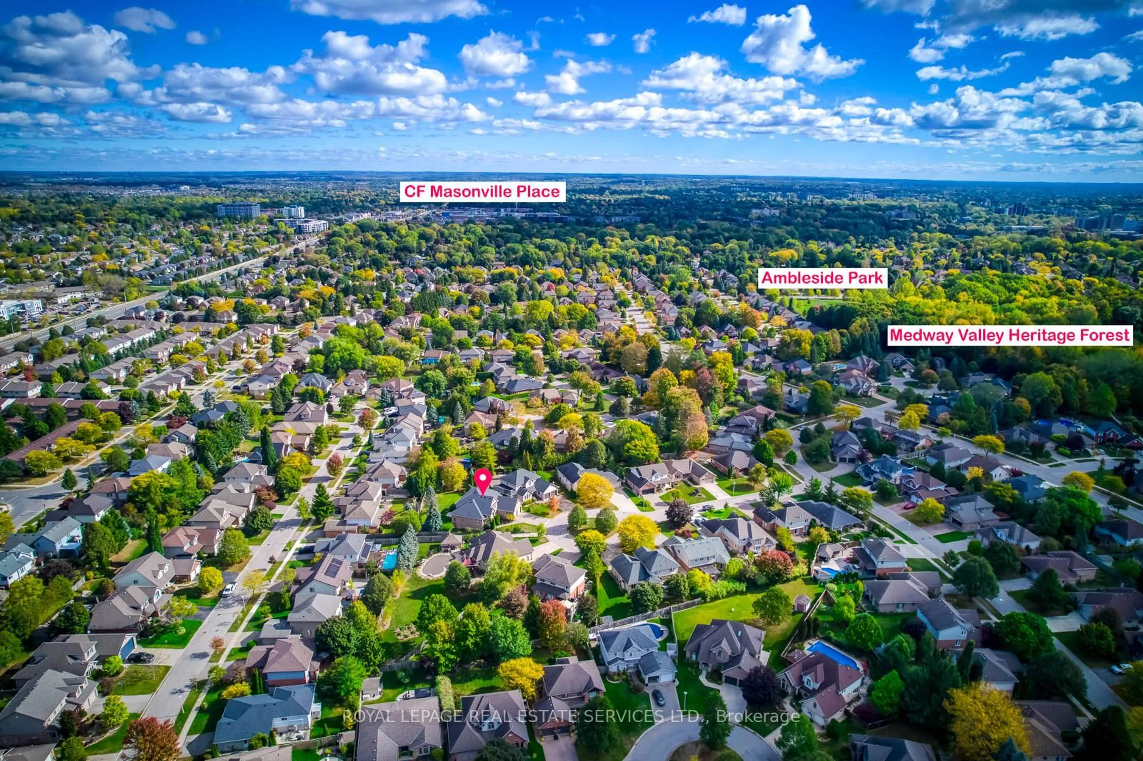 A pic from outside/outdoor area/front of a property/back of a property/a pic from drone, street for 38 Moraine Walk, London North Ontario N6G 4Y8