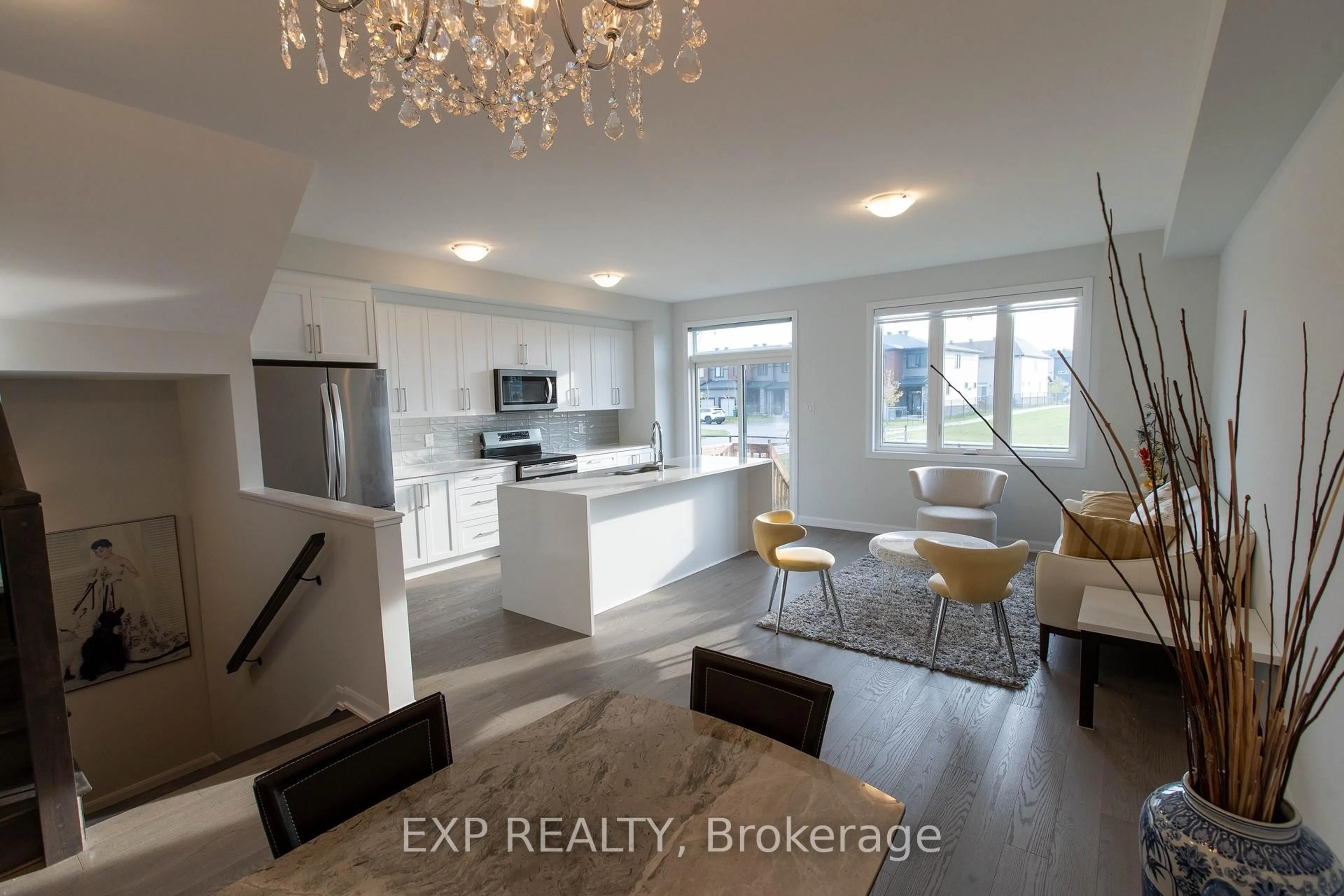 Open concept kitchen, ceramic/tile floor for 148 Namaste Walk, Ottawa Ontario K2J 6Z4