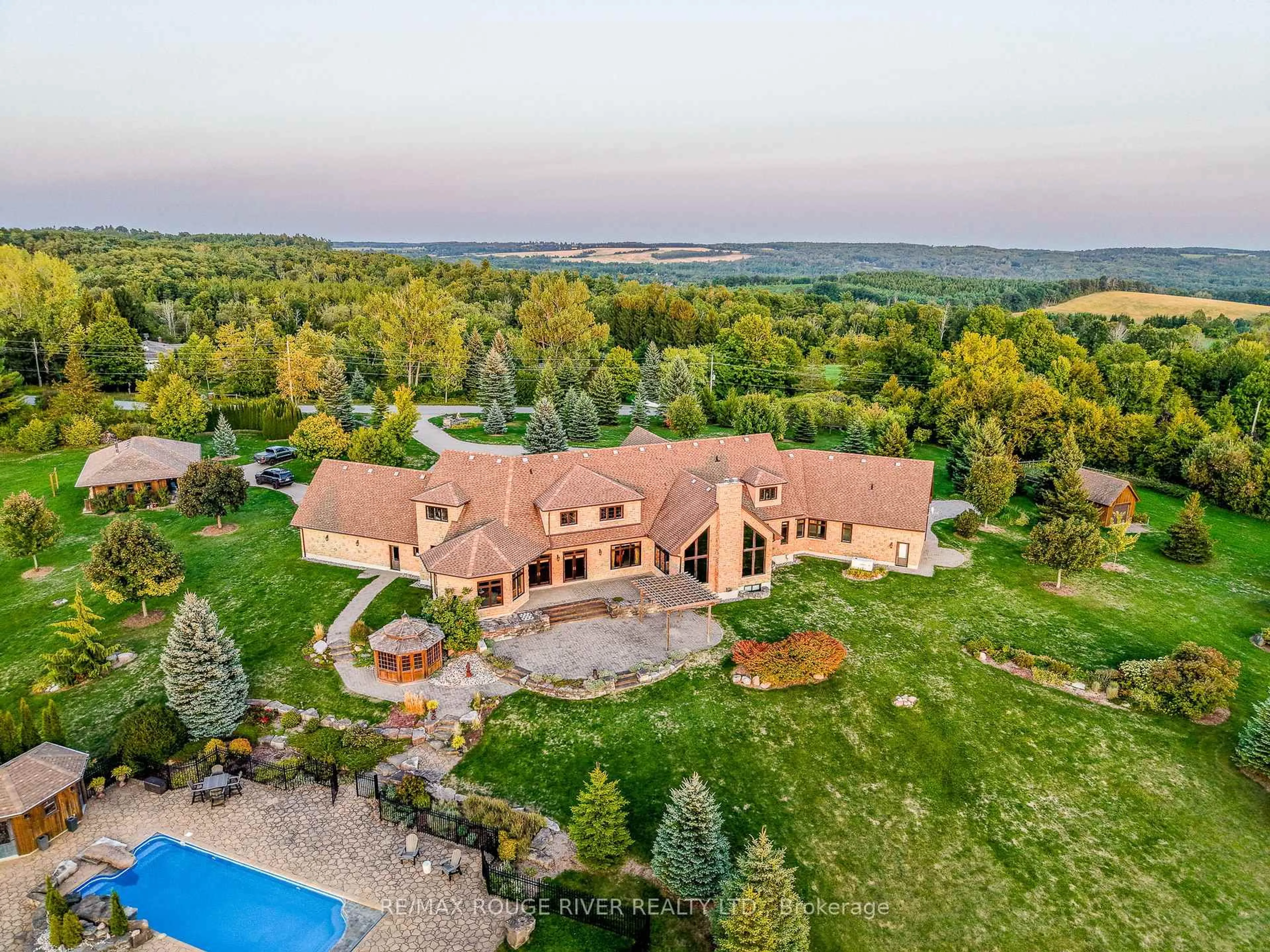 A pic from outside/outdoor area/front of a property/back of a property/a pic from drone, water/lake/river/ocean view for 3622 Alnwick Hills Rd, Hamilton Township Ontario K0K 1C0