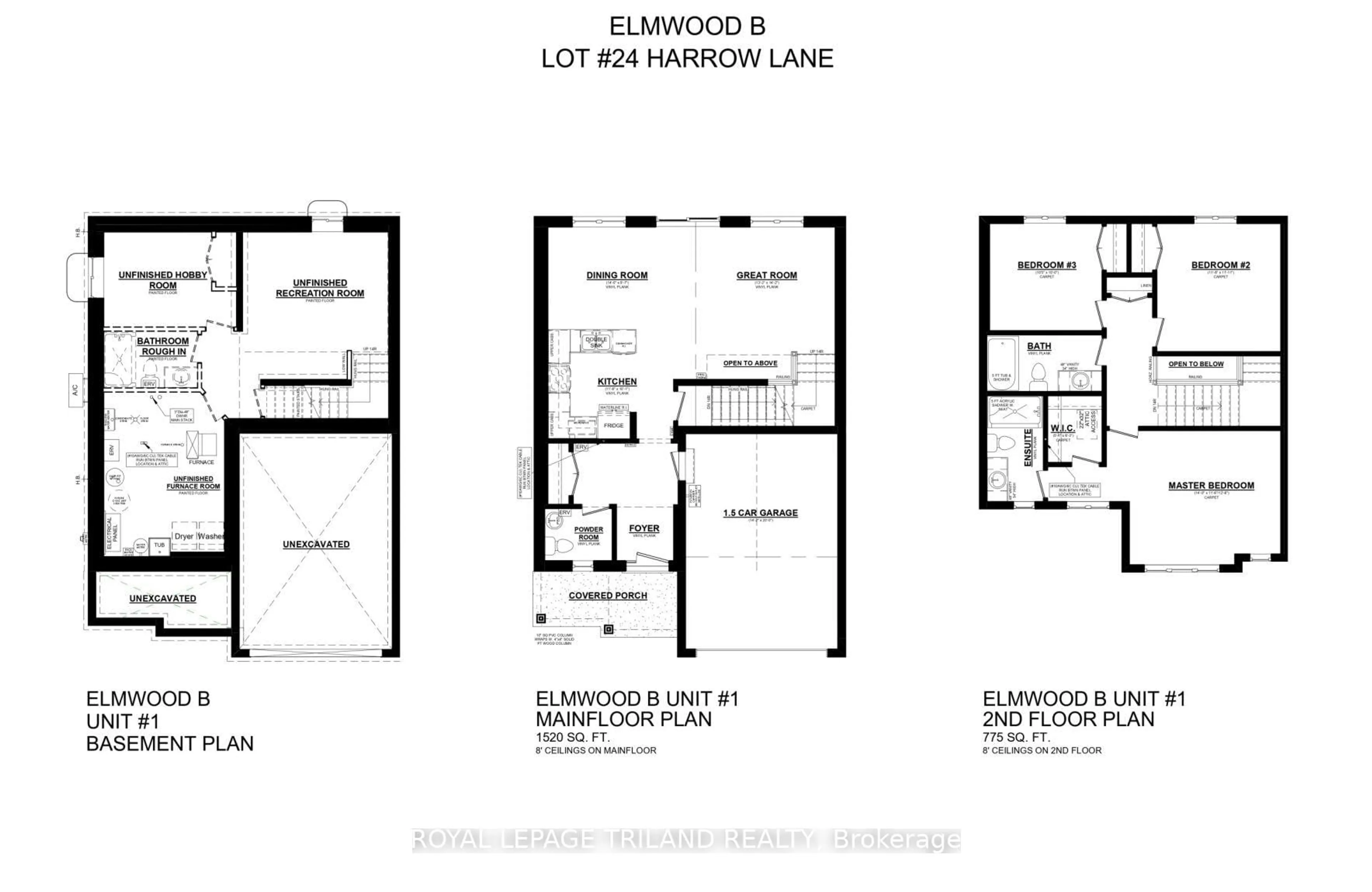 Floor plan for 45 HARROW Lane, St. Thomas Ontario N5R 0P3