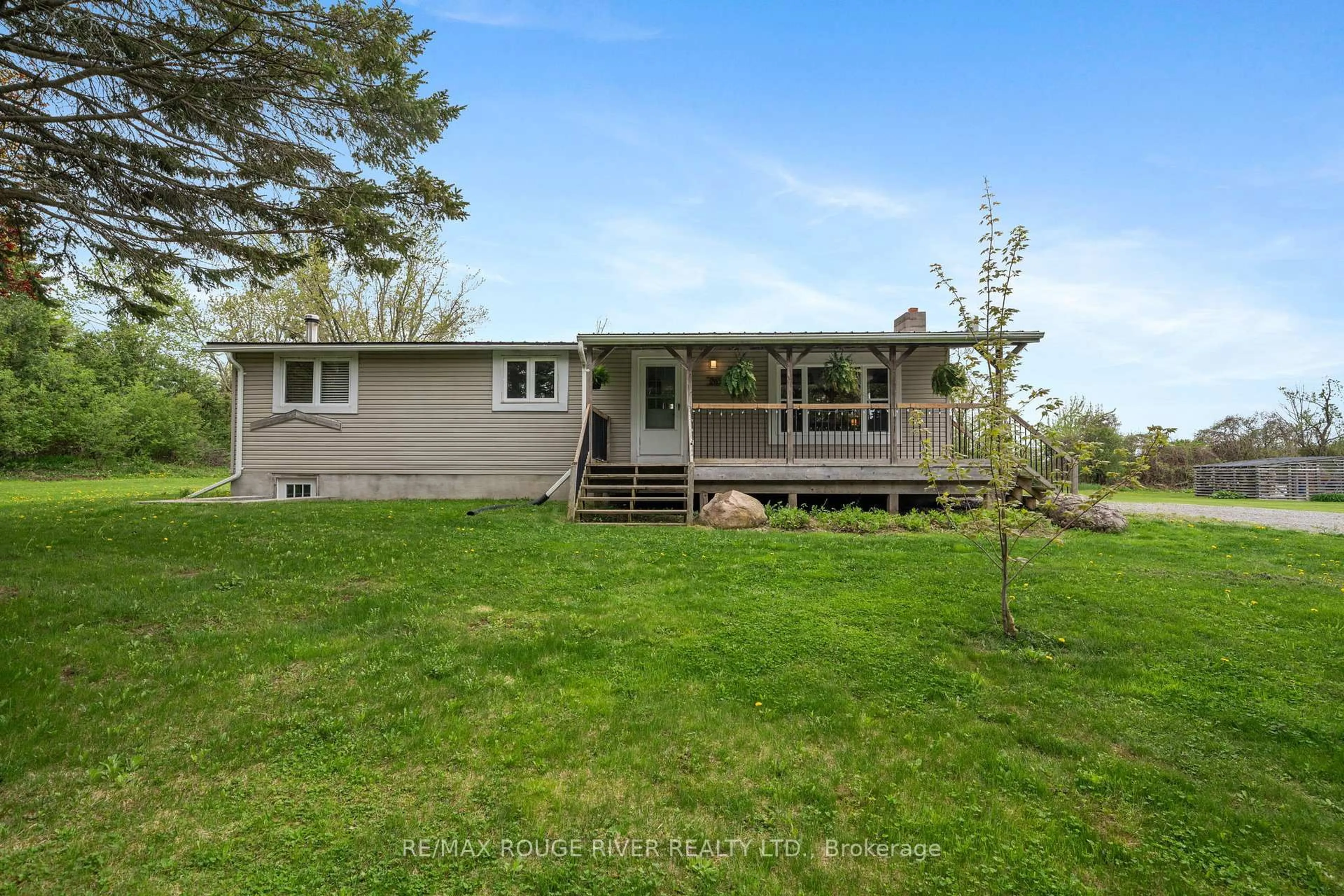 A pic from outside/outdoor area/front of a property/back of a property/a pic from drone, water/lake/river/ocean view for 566 Cottingham Rd, Kawartha Lakes Ontario K0L 2W0