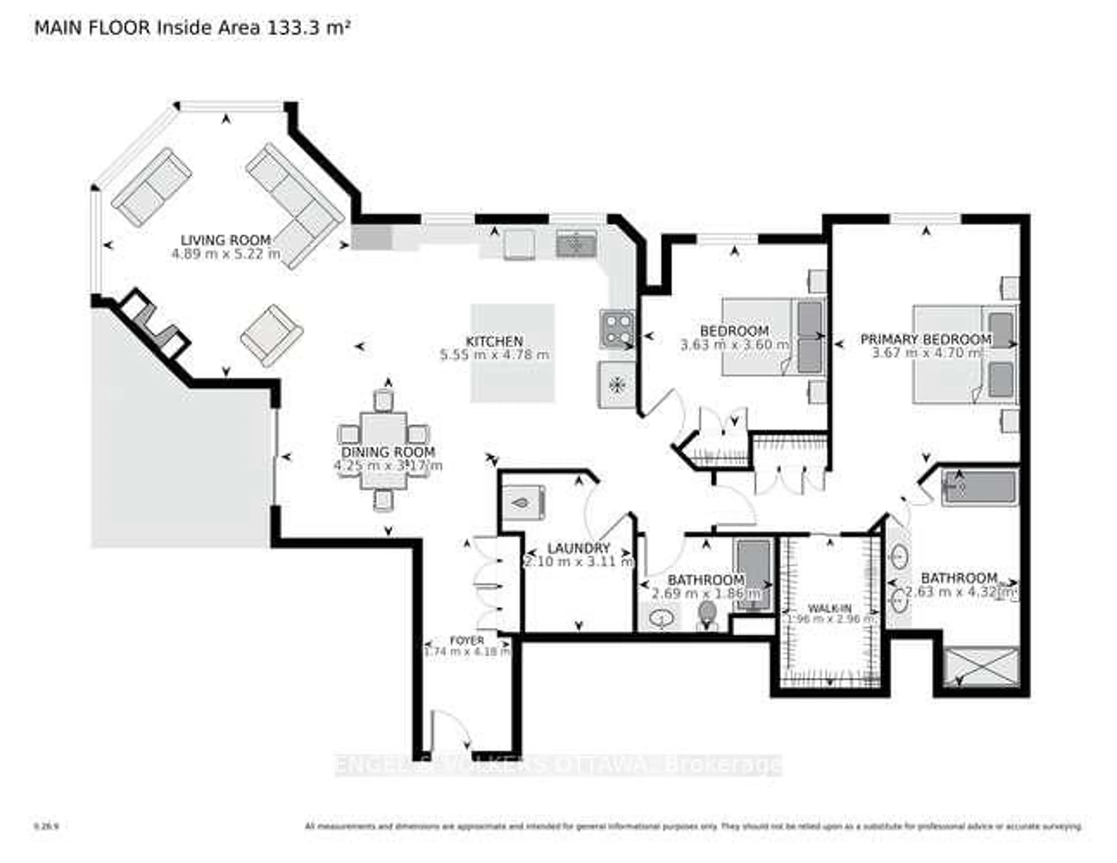 Floor plan for 15 St Andrew St #1702, Brockville Ontario K6V 0B8