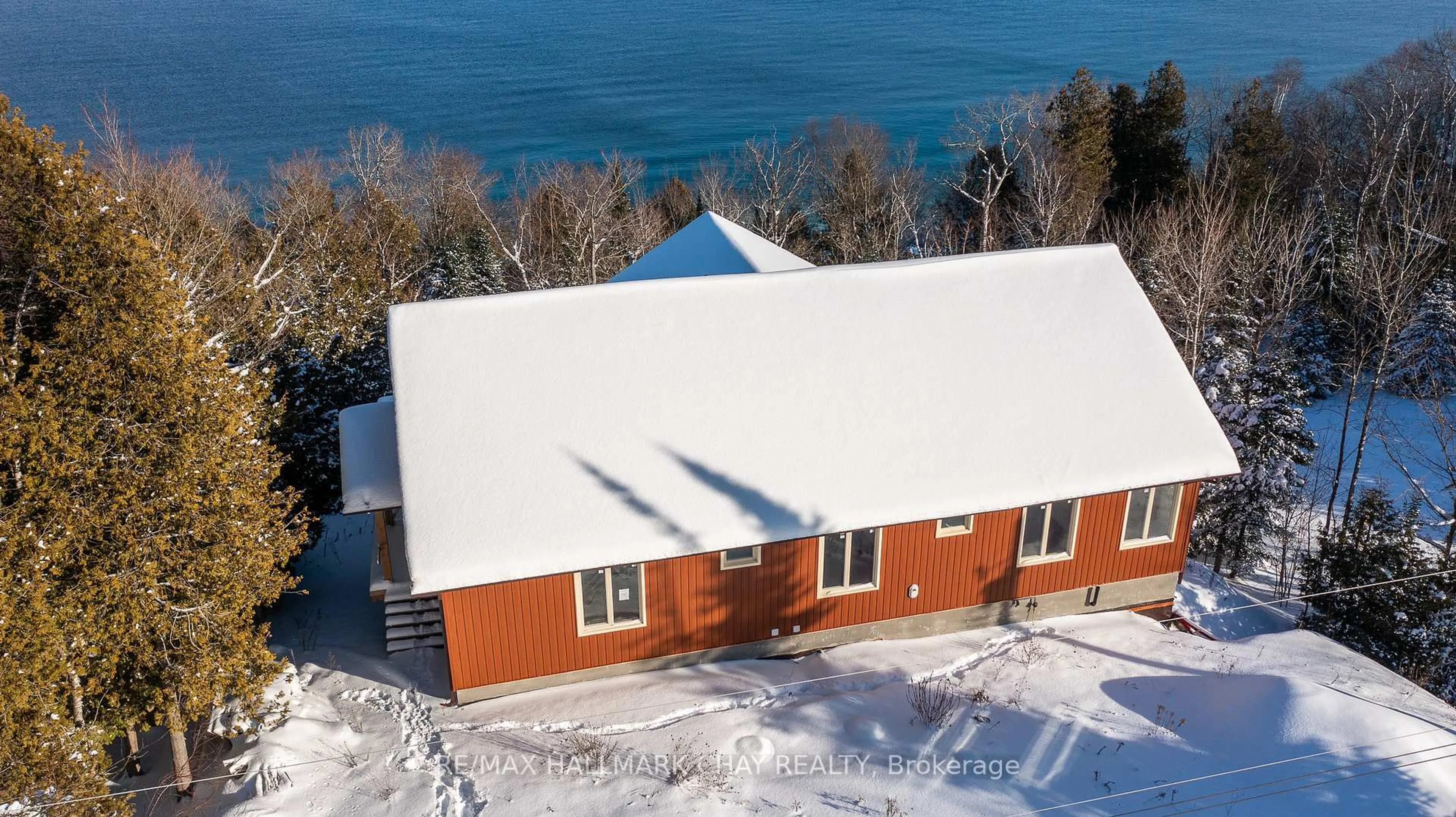A pic from outside/outdoor area/front of a property/back of a property/a pic from drone, water/lake/river/ocean view for 120 McKague Rd, Northern Bruce Peninsula Ontario N0H 1W0