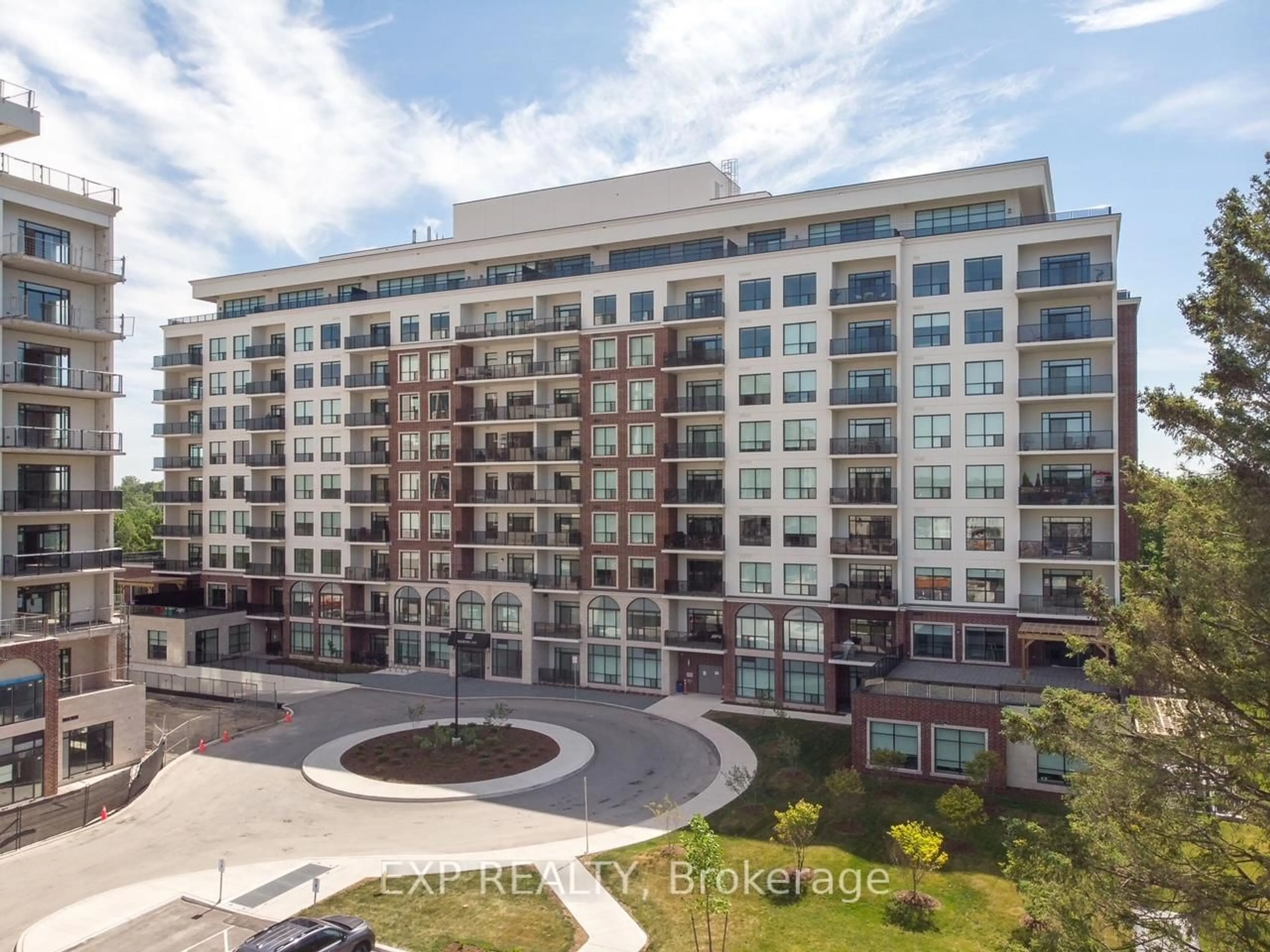 A pic from outside/outdoor area/front of a property/back of a property/a pic from drone, city buildings view from balcony for 460 Callaway Rd #1007, London North Ontario N6G 0Z2