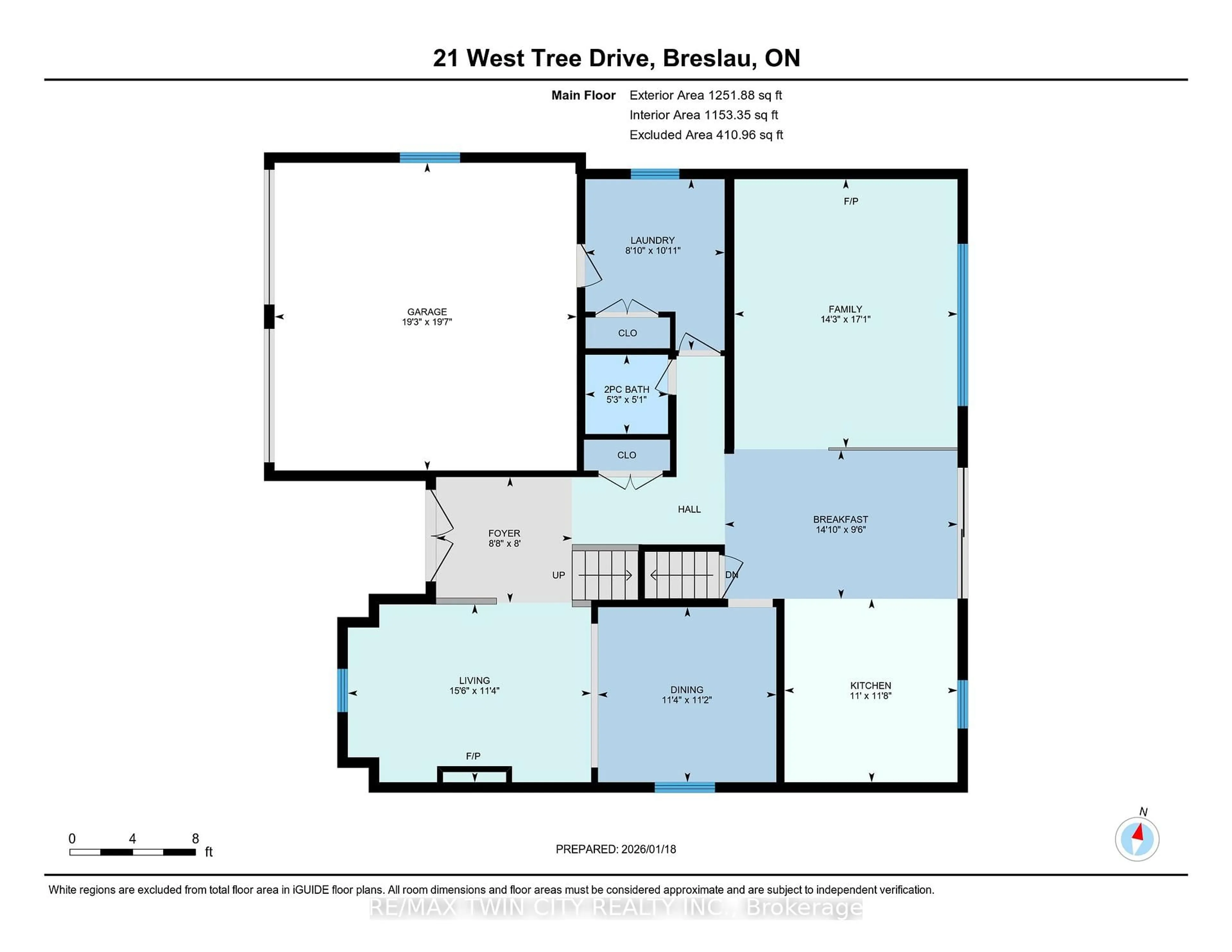 Floor plan for 21 West Tree Dr, Waterloo Ontario N0B 1M0