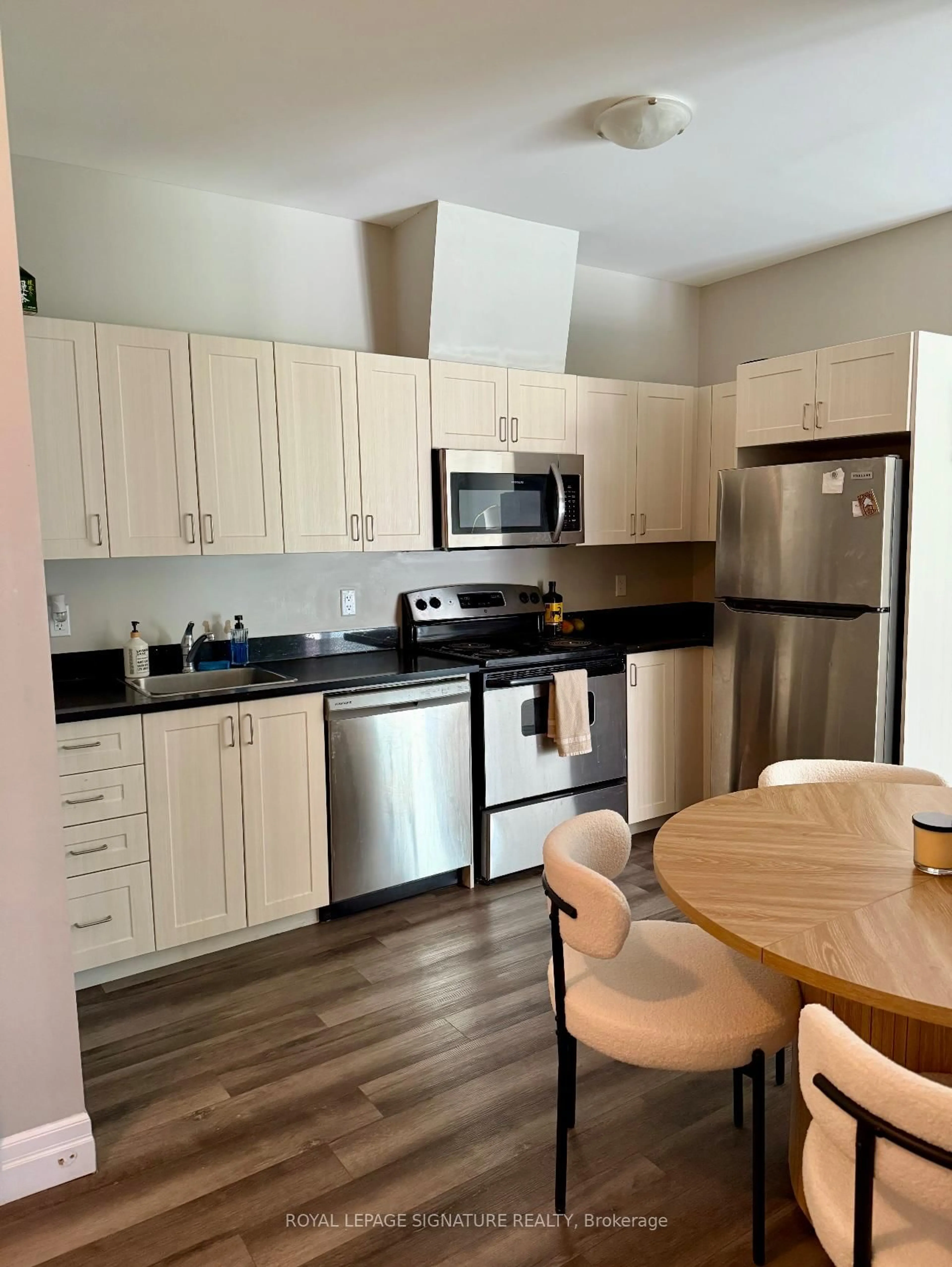 Standard kitchen, wood/laminate floor for 501 Frontenac St #218, Kingston Ontario K7K 4L9